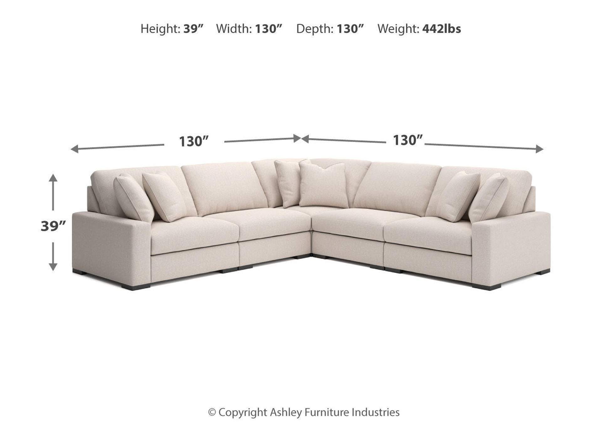 Calden 5-Piece Sectional image 10
