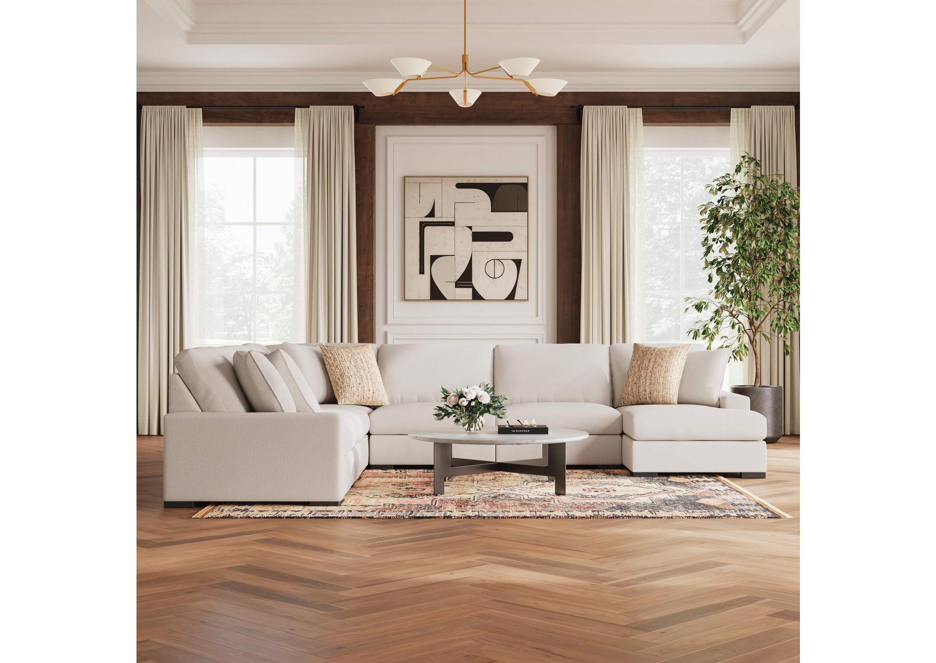 Calden 6-Piece Sectional with Chaise image 2