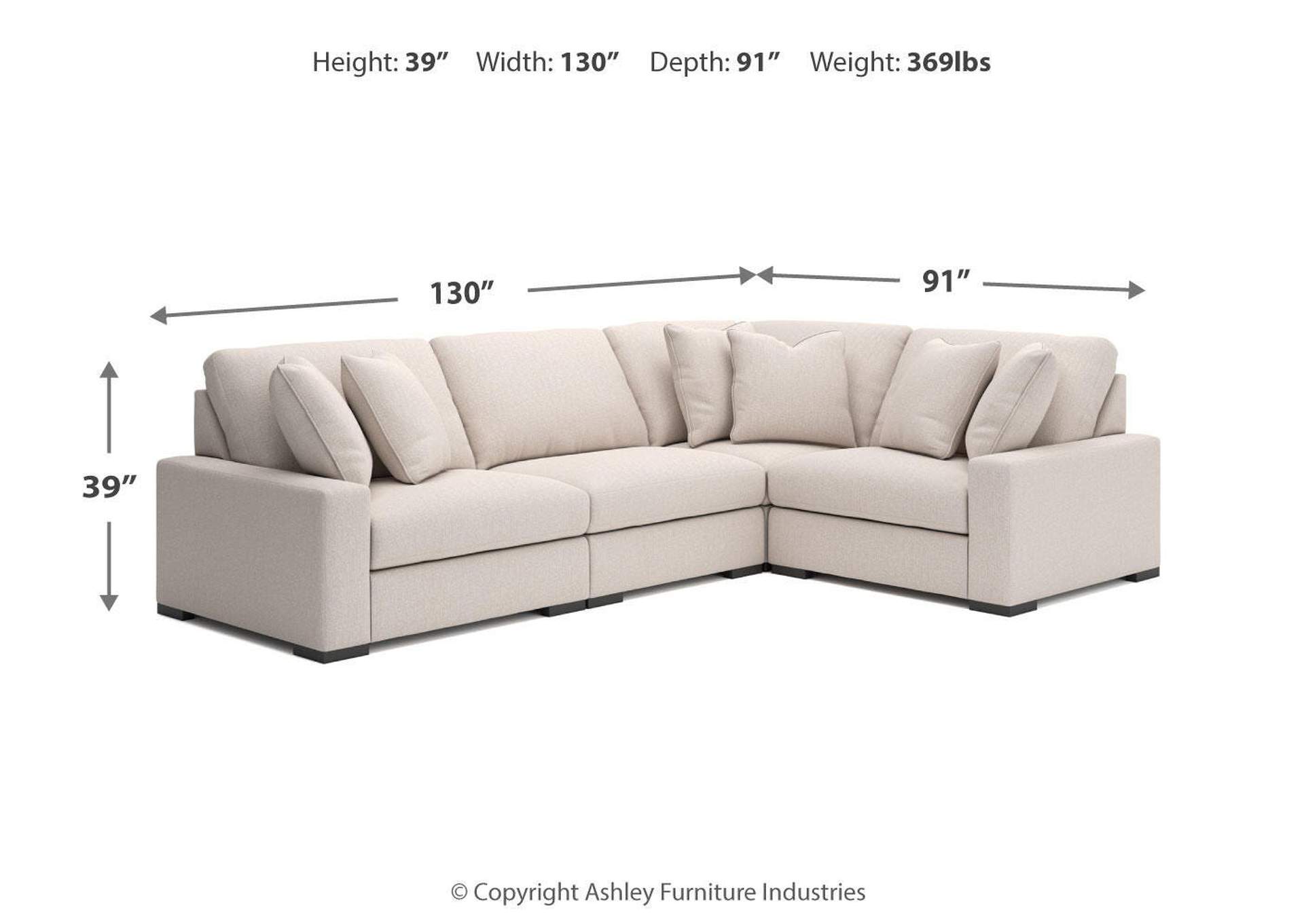 Calden 4-Piece Sectional image 7