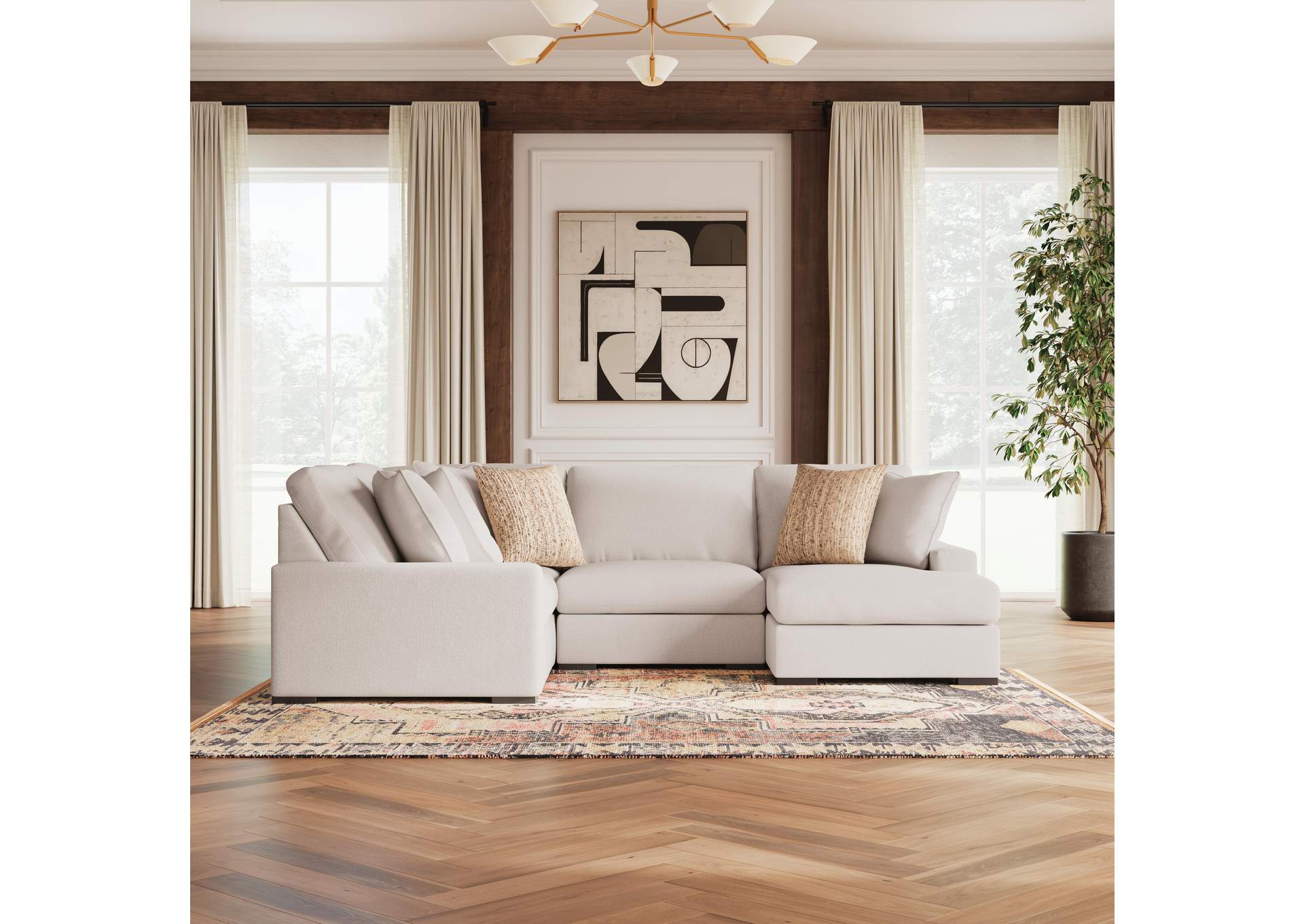 Calden 4-Piece Sectional with Chaise image 2