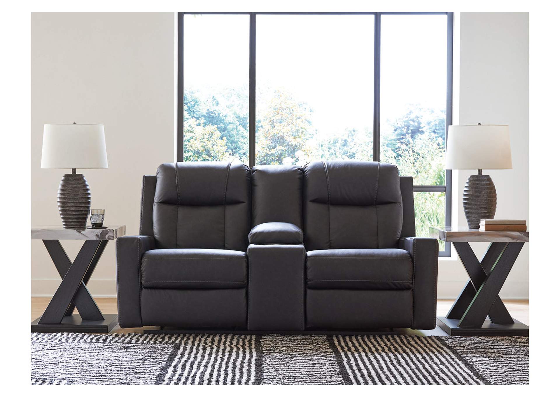 Mackmenville Reclining Loveseat with Console image 2