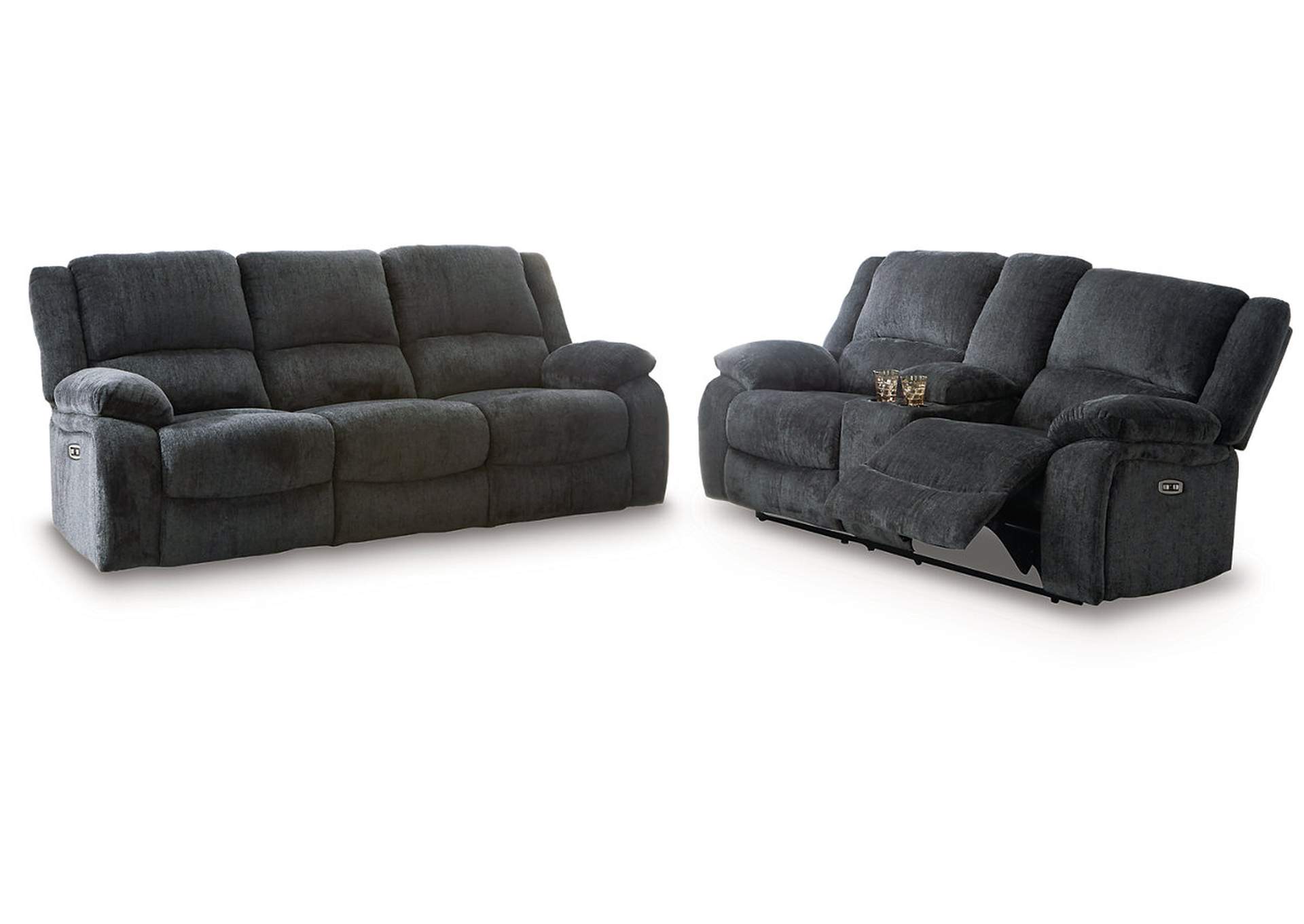 Draycoll Power Reclining Sofa and Loveseat Set image 1