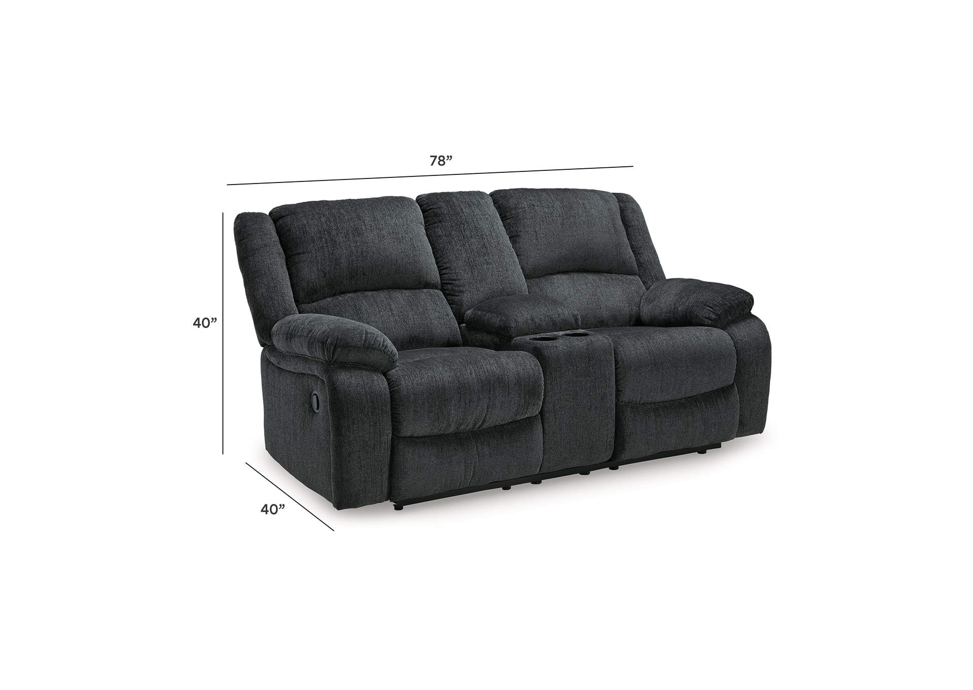 Draycoll Reclining Loveseat with Console image 13