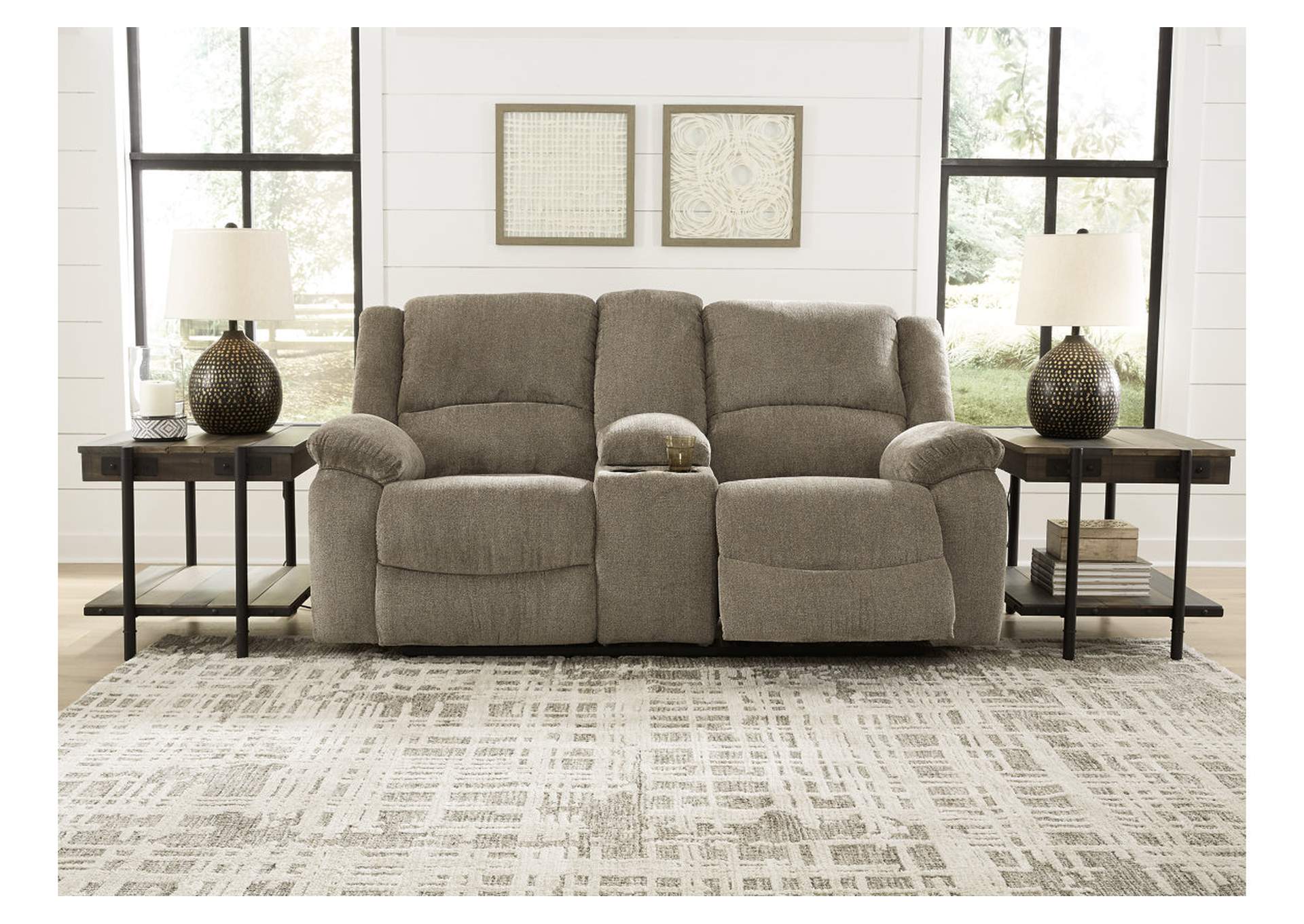 Draycoll Reclining Loveseat with Console image 7
