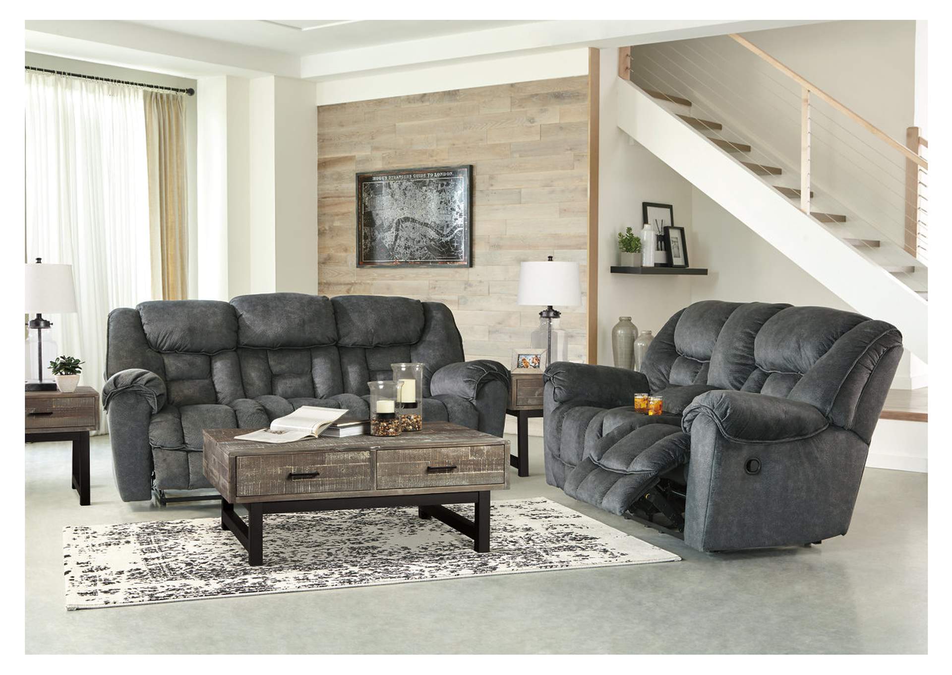 Capehorn Reclining Sofa and Loveseat Set