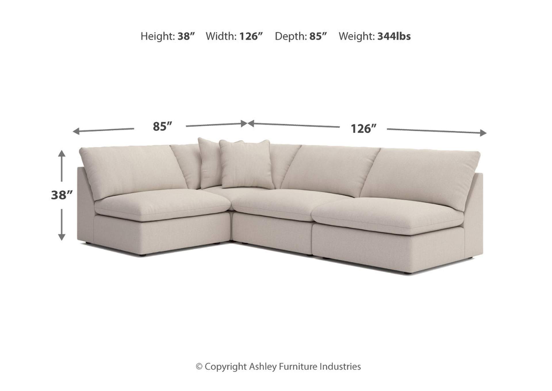 Whitehaven 4-Piece Sectional image 3