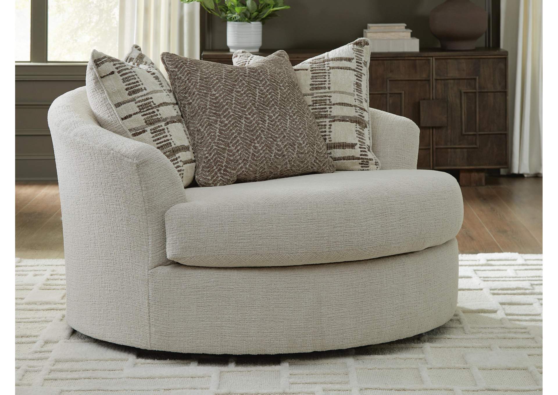 Barrelton Oversized Swivel Accent Chair image 2
