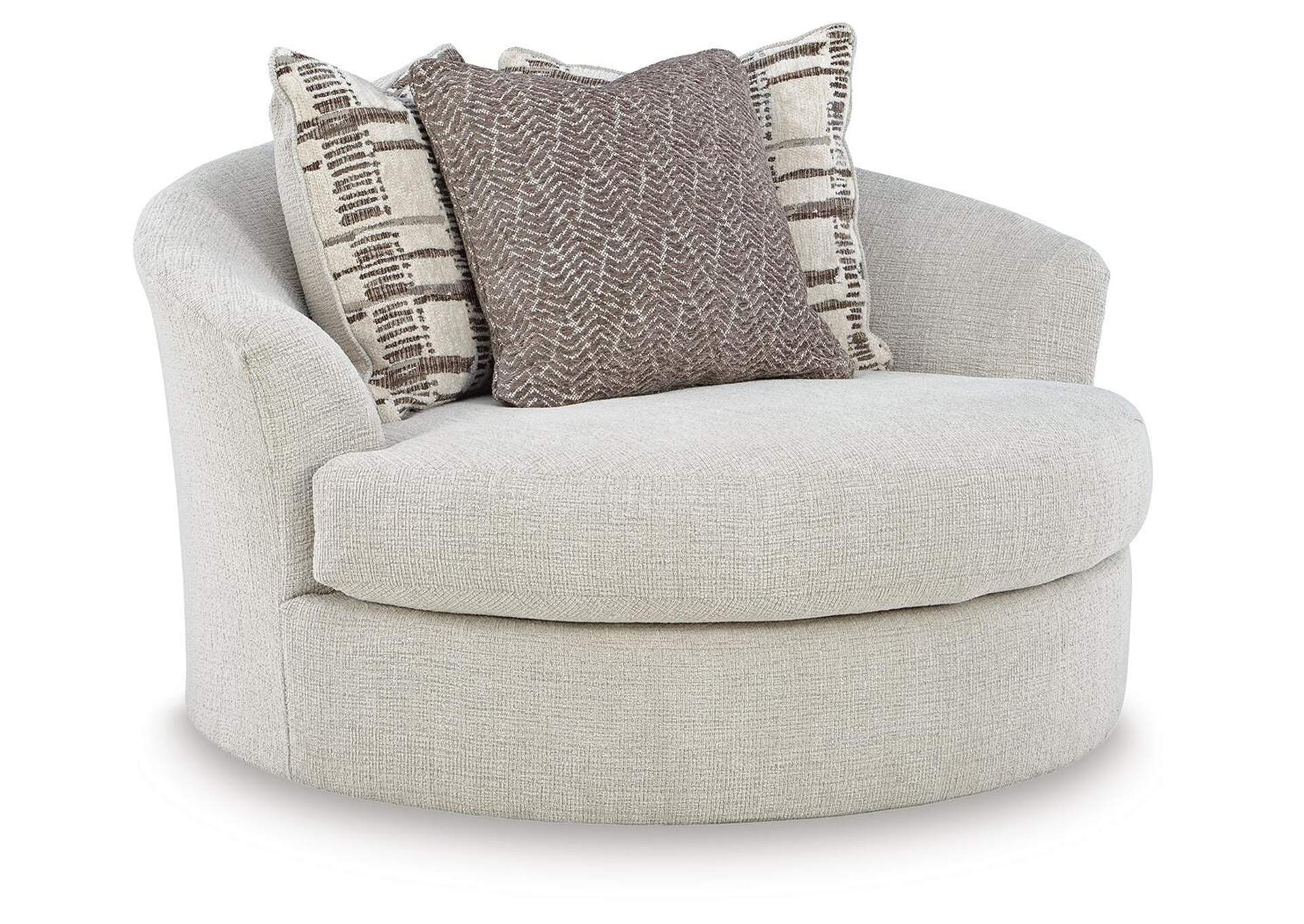 Barrelton Oversized Swivel Accent Chair image 1