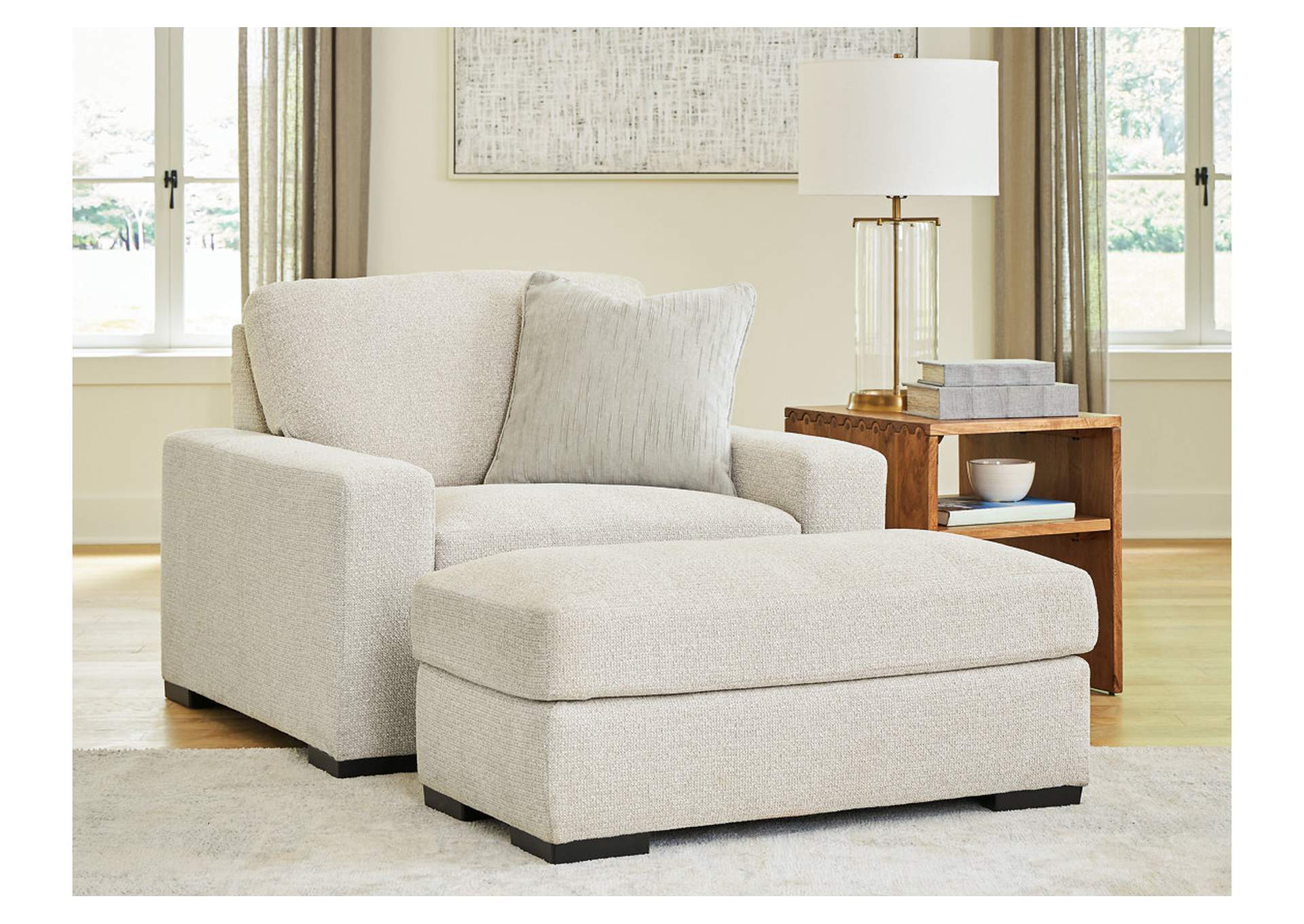 Evanley Oversized Chair and Ottoman image 1