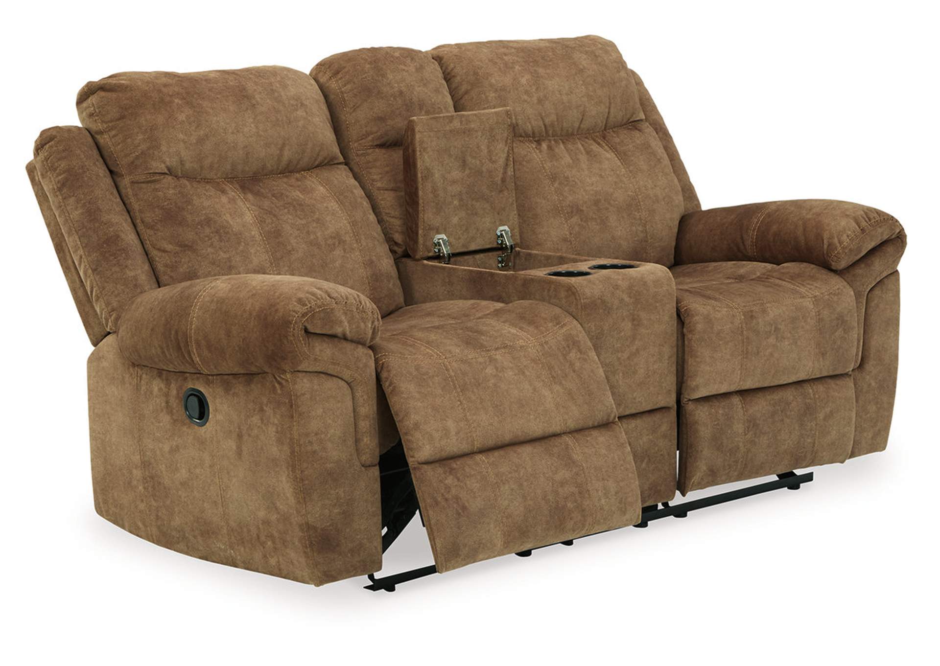 HuddleUp Glider Reclining Loveseat with Console