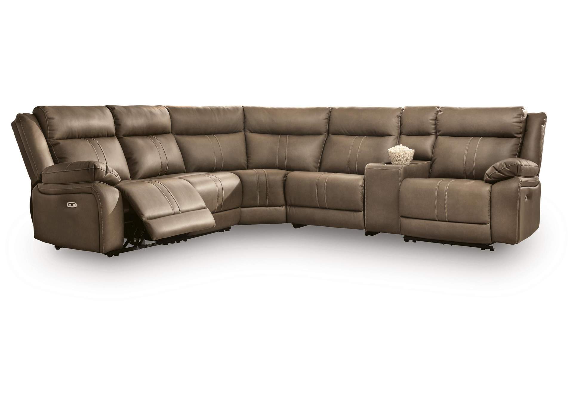 Max-Momentum 6-Piece Power Reclining Sectional with Audio Console image 1