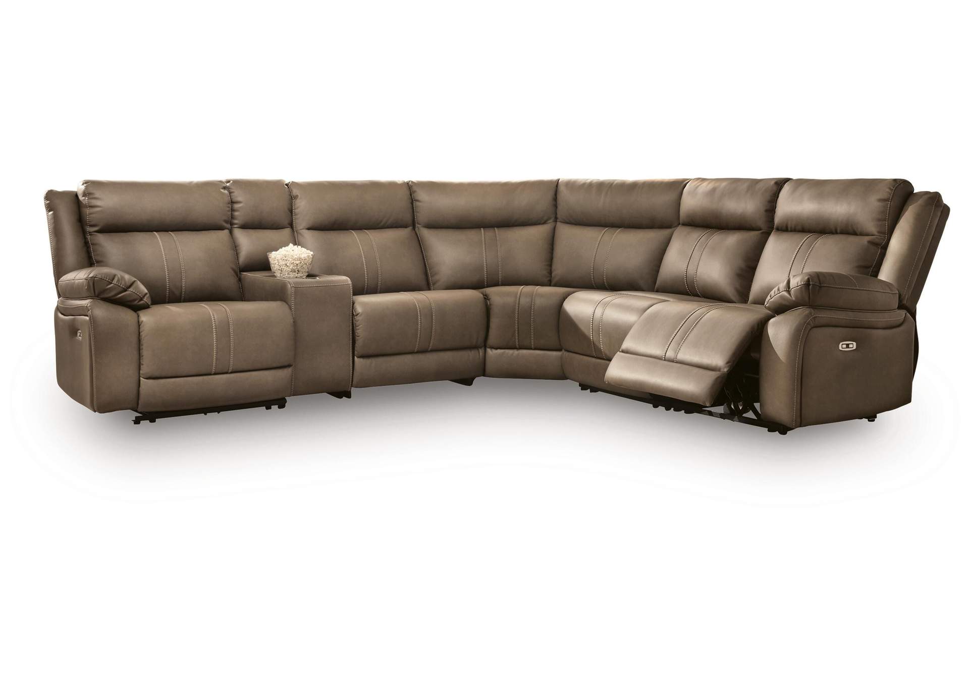 Max-Momentum 6-Piece Power Reclining Sectional with Audio Console image 1