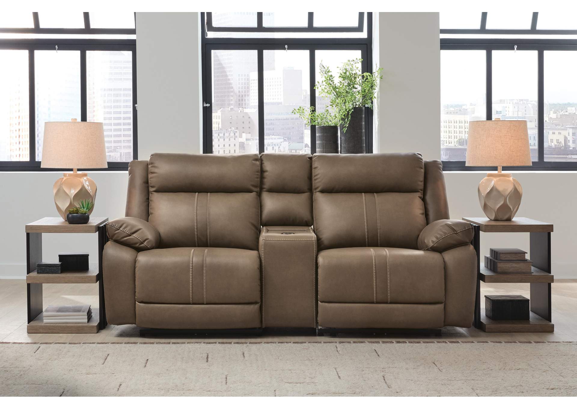 Max-Momentum 3-Piece Power Reclining Sectional Loveseat with Audio Console image 1