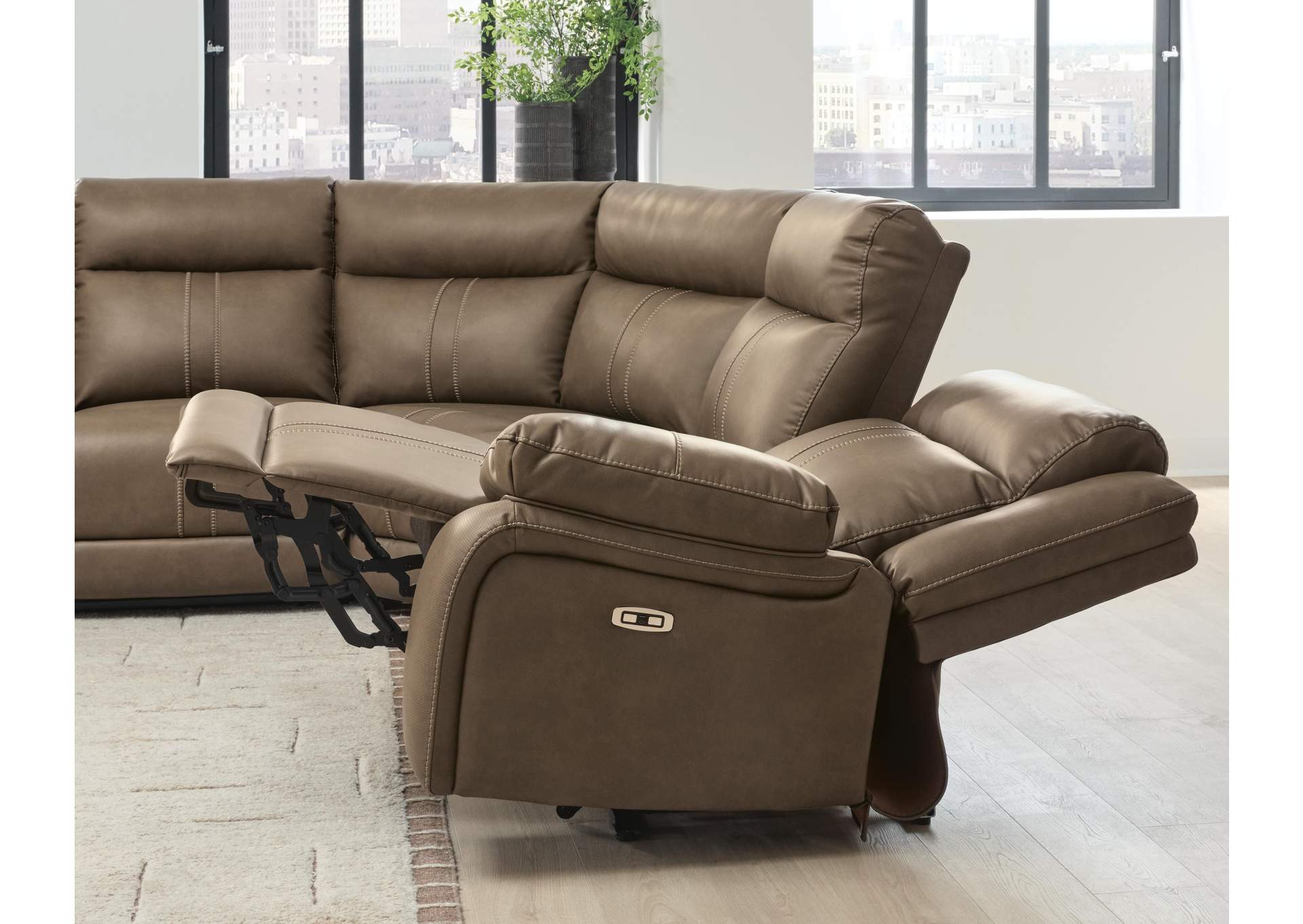 Max-Momentum 7-Piece Power Reclining Sectional with Audio Consoles image 6