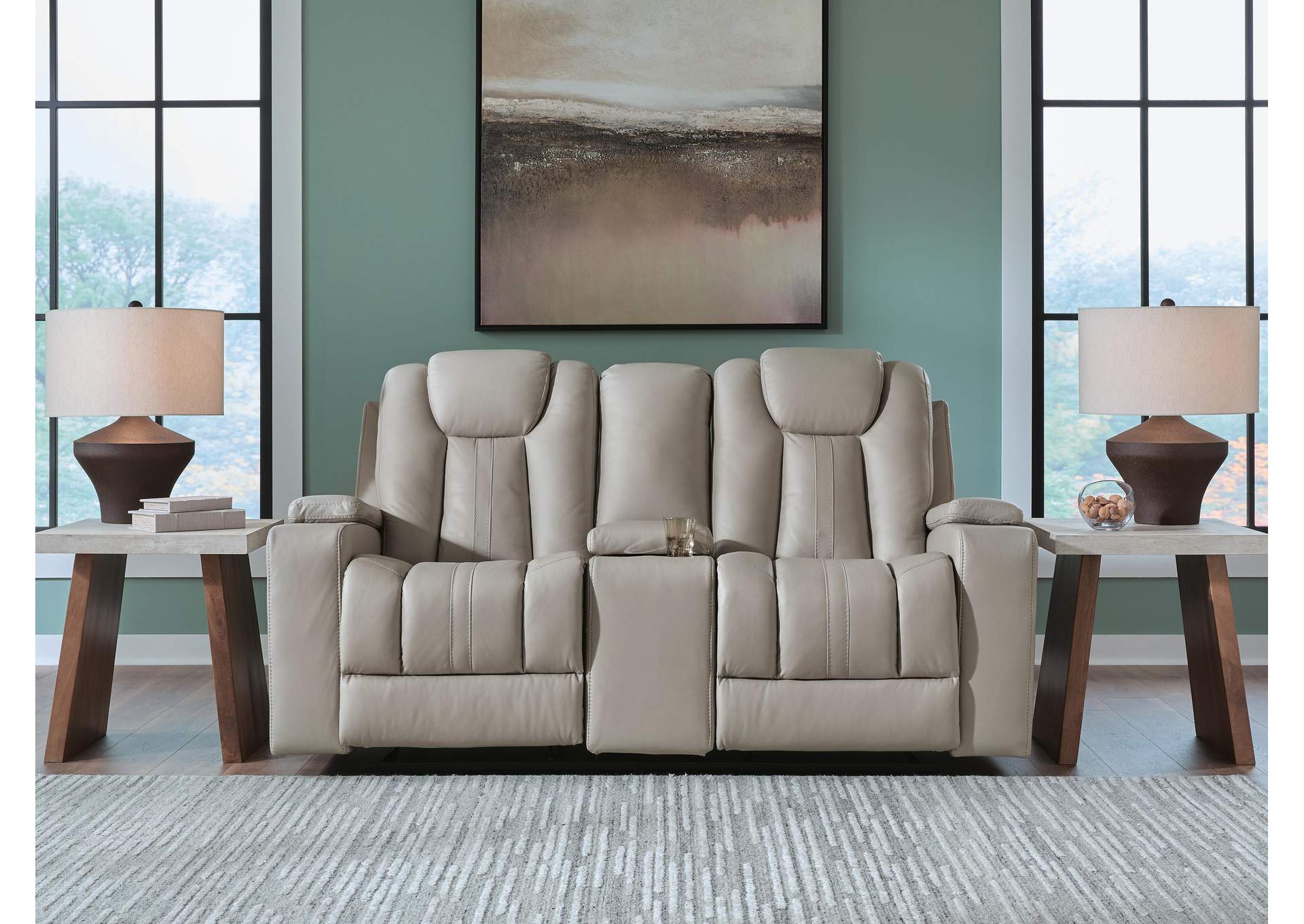 Elevate Edges Glider Reclining Loveseat with Console image 3
