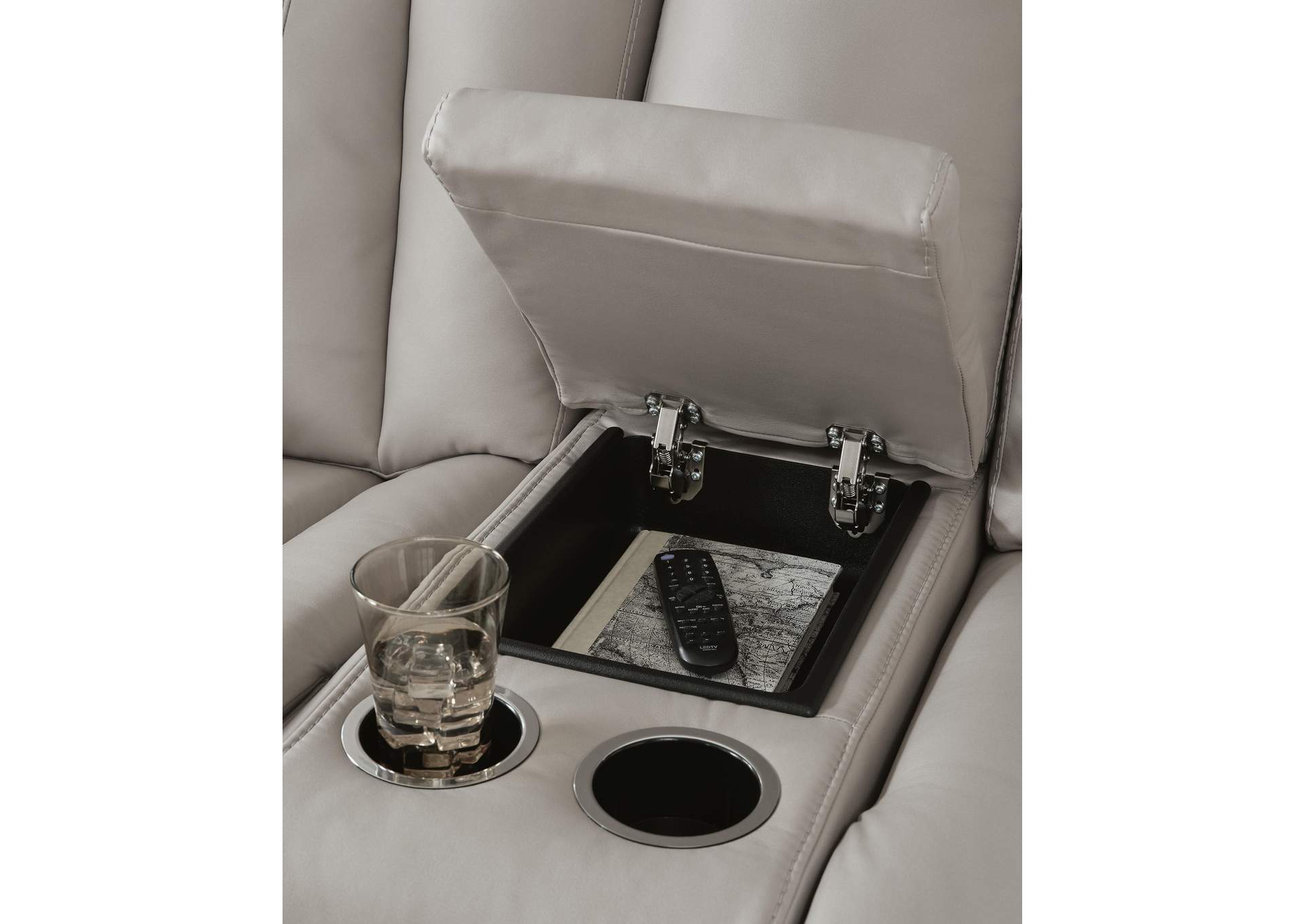Elevate Edges Glider Reclining Loveseat with Console image 6