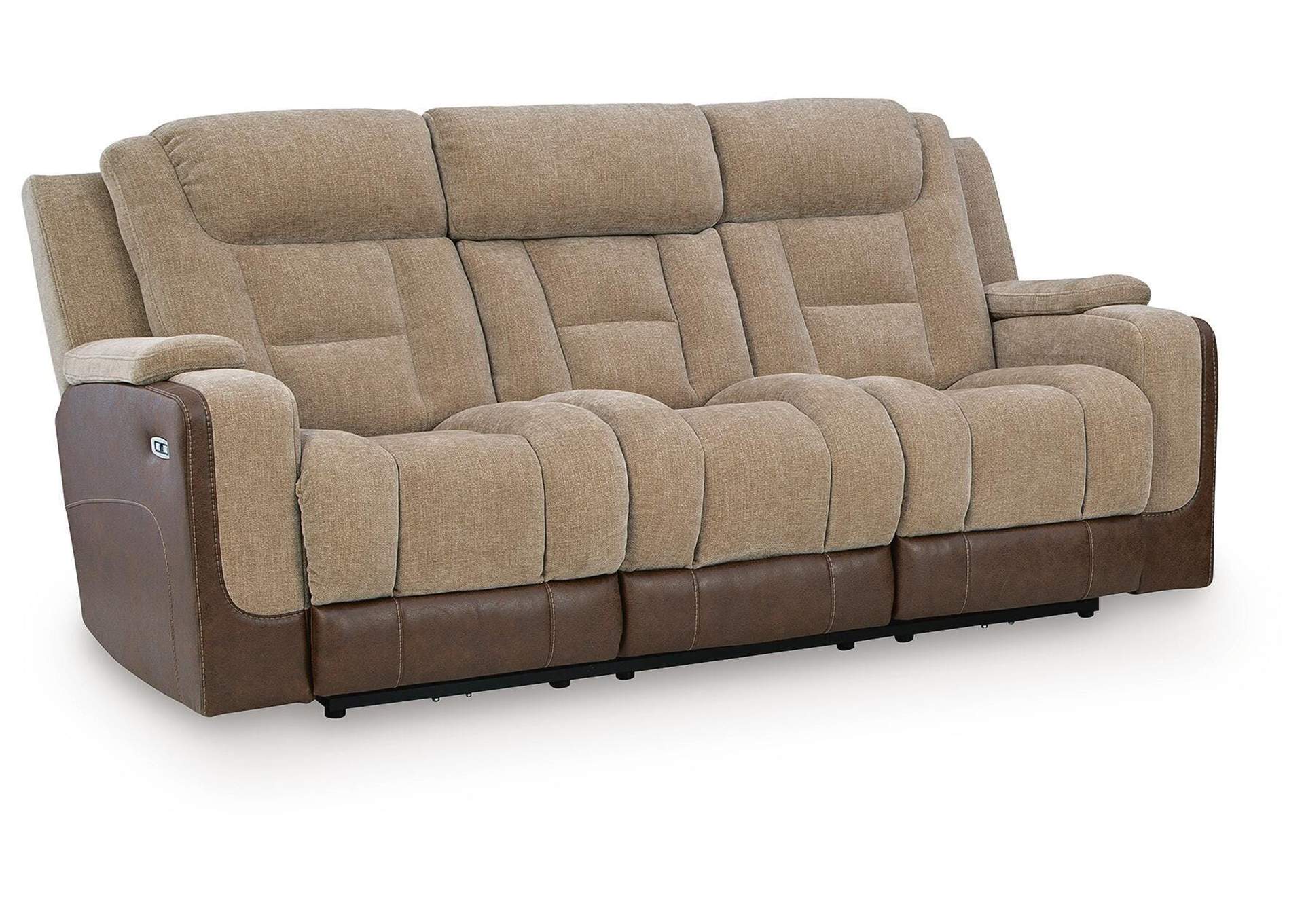 Mixed Motion Power Reclining Sofa image 3