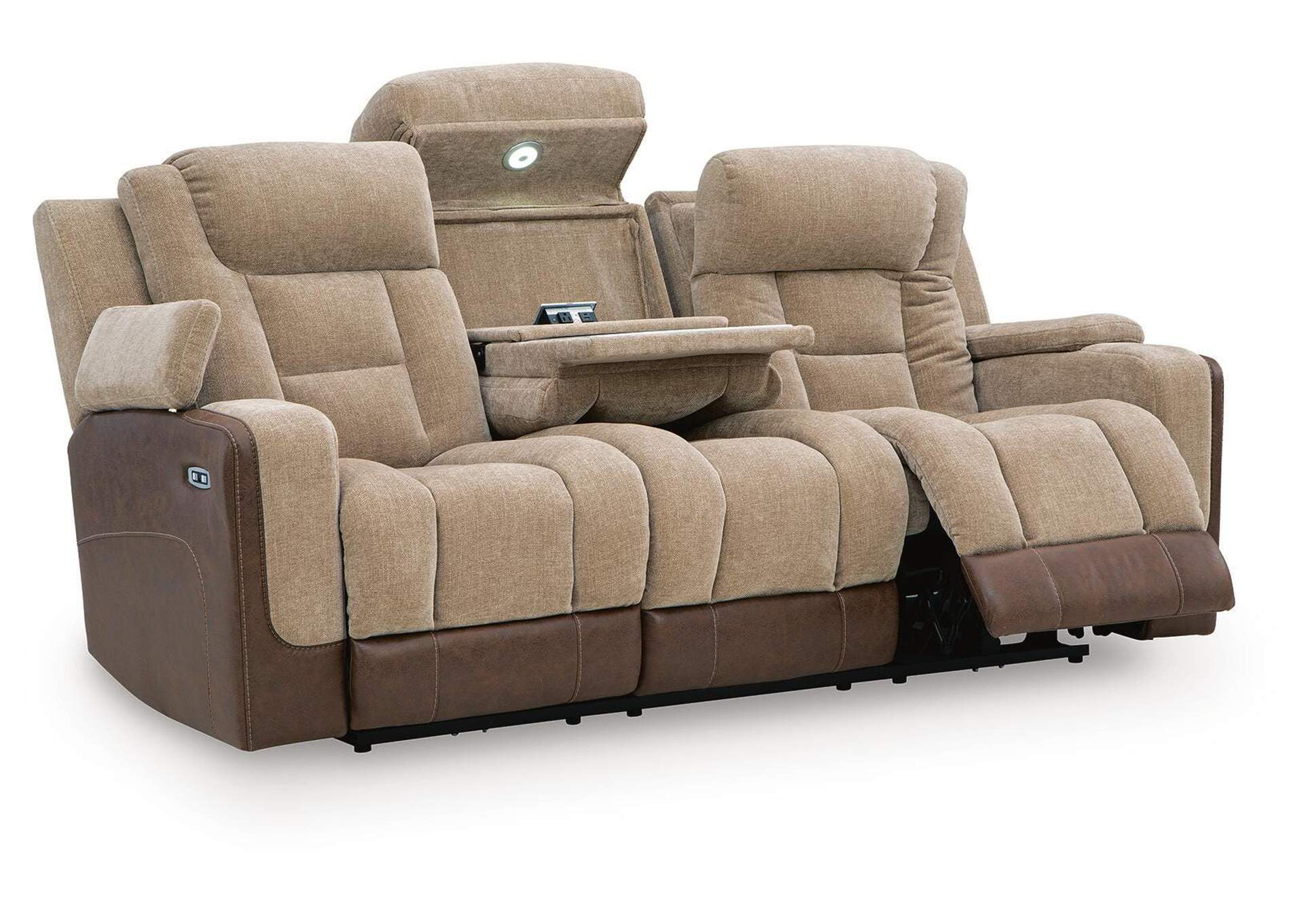 Mixed Motion Power Reclining Sofa image 3