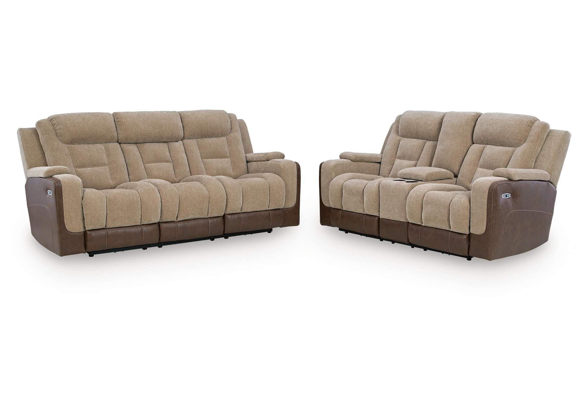 Ultimax Dual Power Reclining Sofa and Loveseat image 1