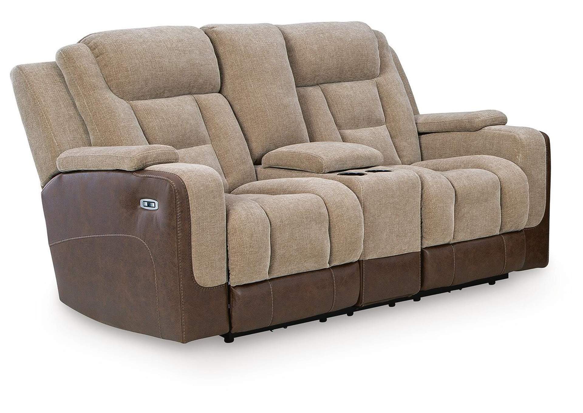 Mixed Motion Power Reclining Loveseat with Console image 2