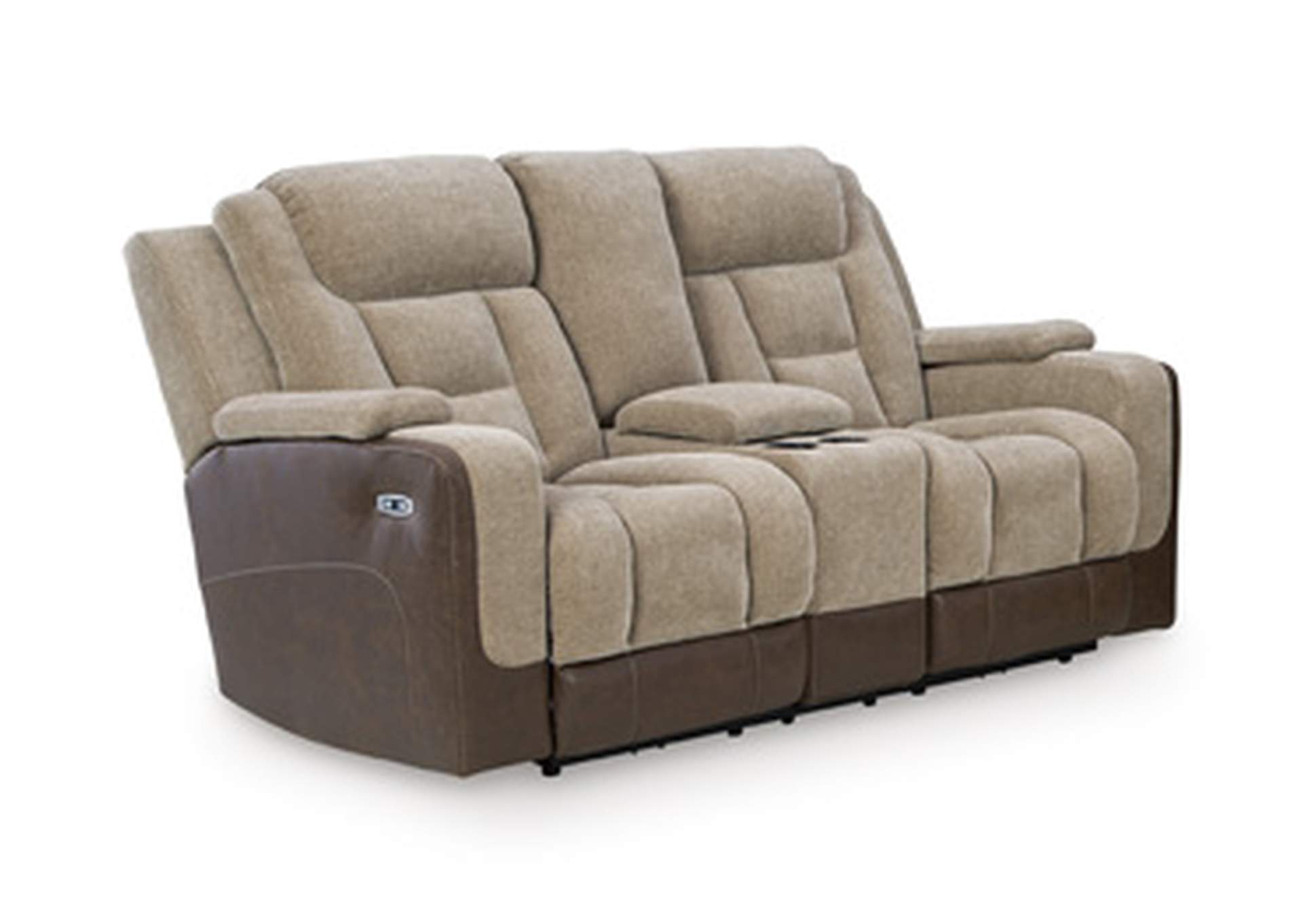 Mixed Motion Power Reclining Loveseat with Console image 1