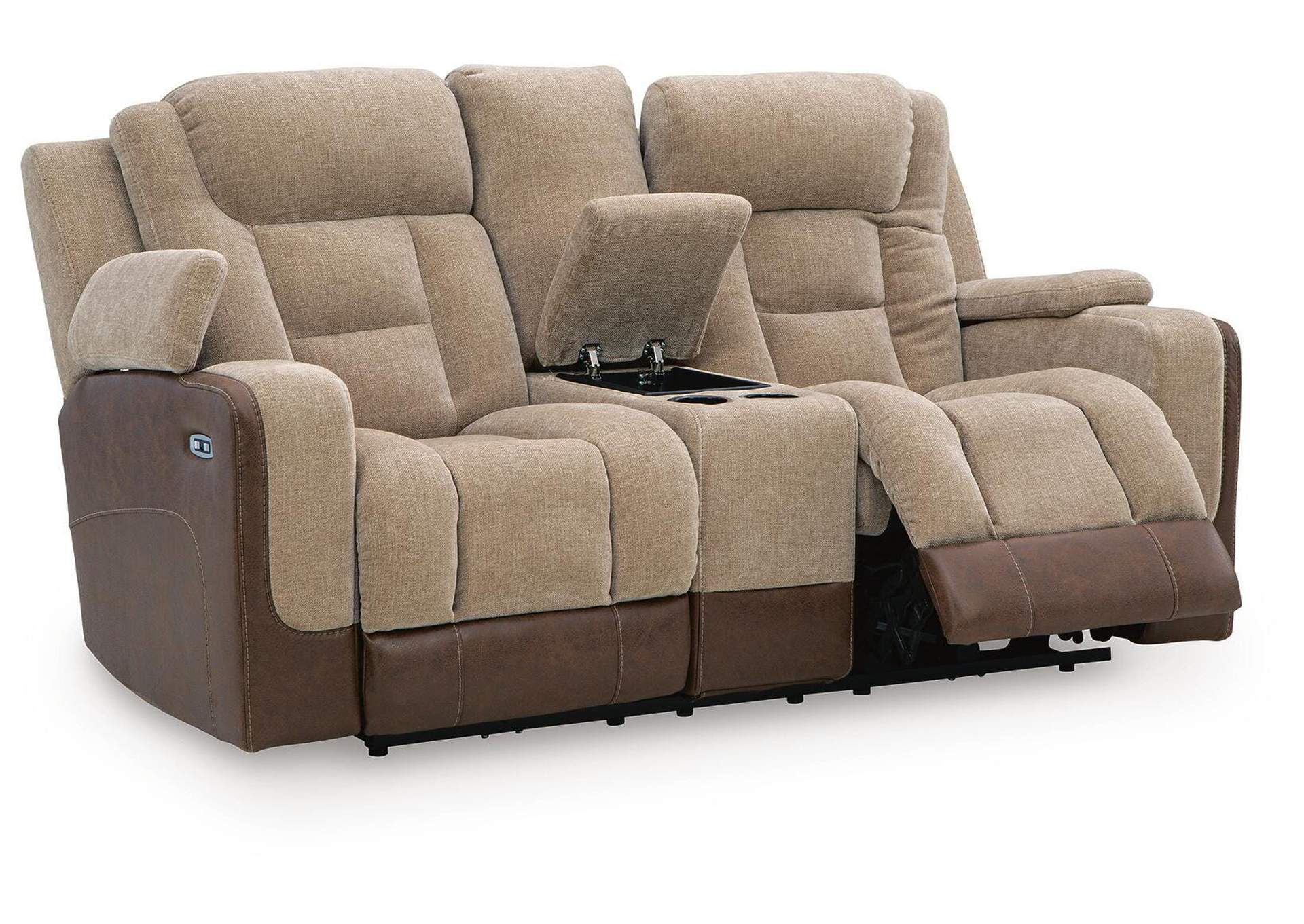Mixed Motion Power Reclining Loveseat with Console image 4