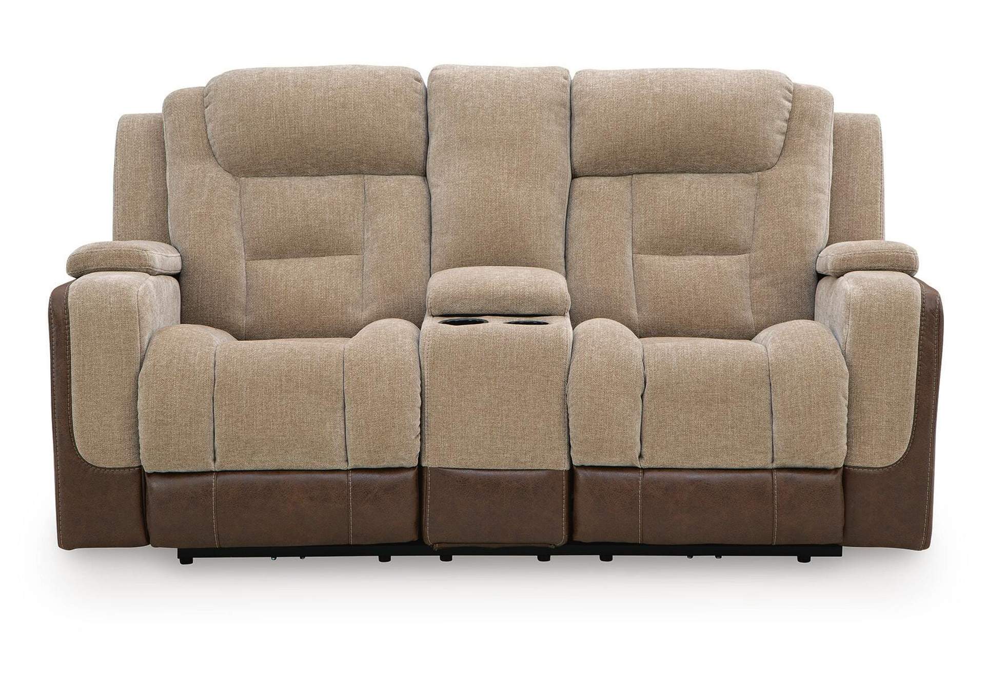 Mixed Motion Power Reclining Loveseat with Console image 1