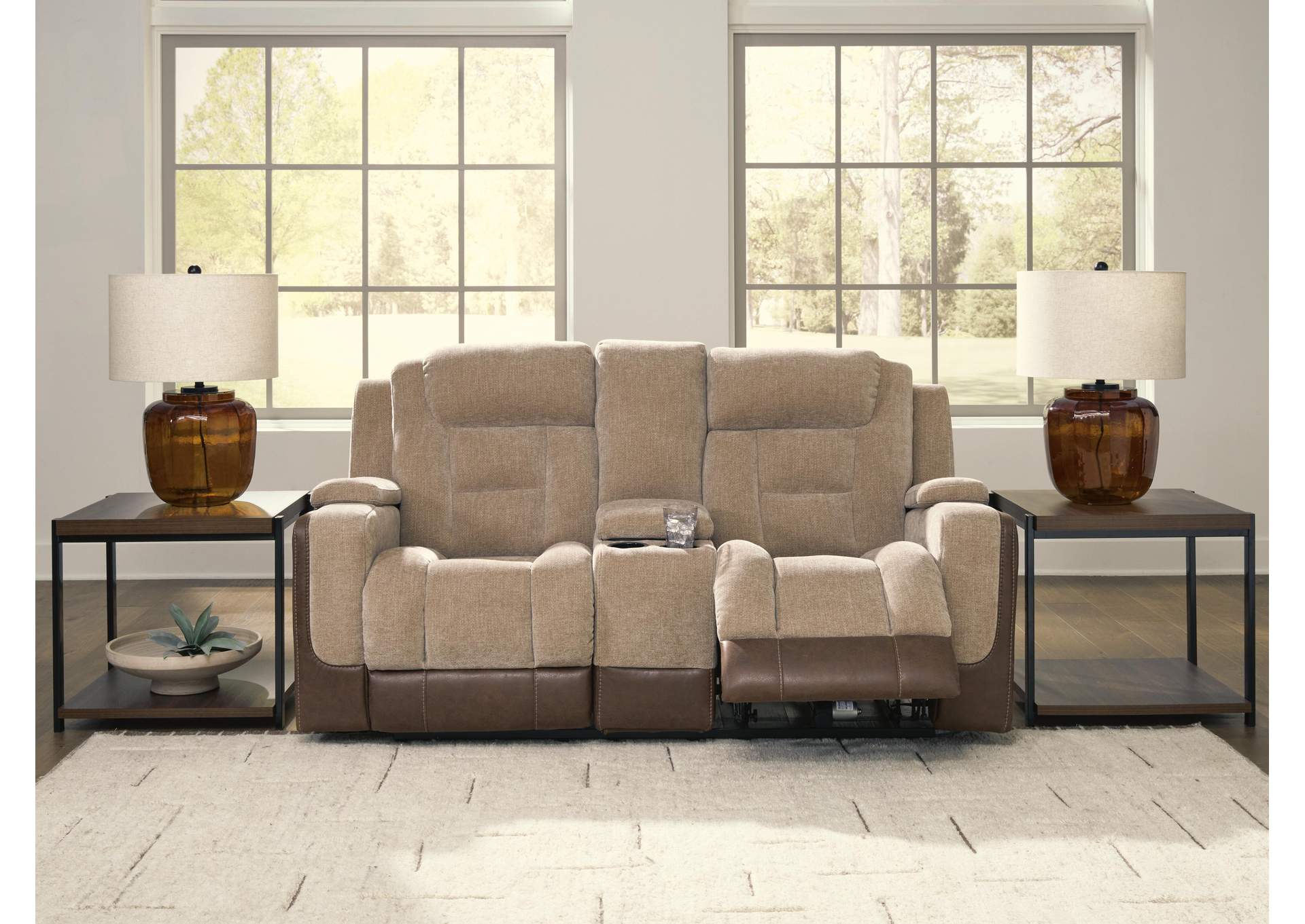 Mixed Motion Power Reclining Loveseat with Console image 3