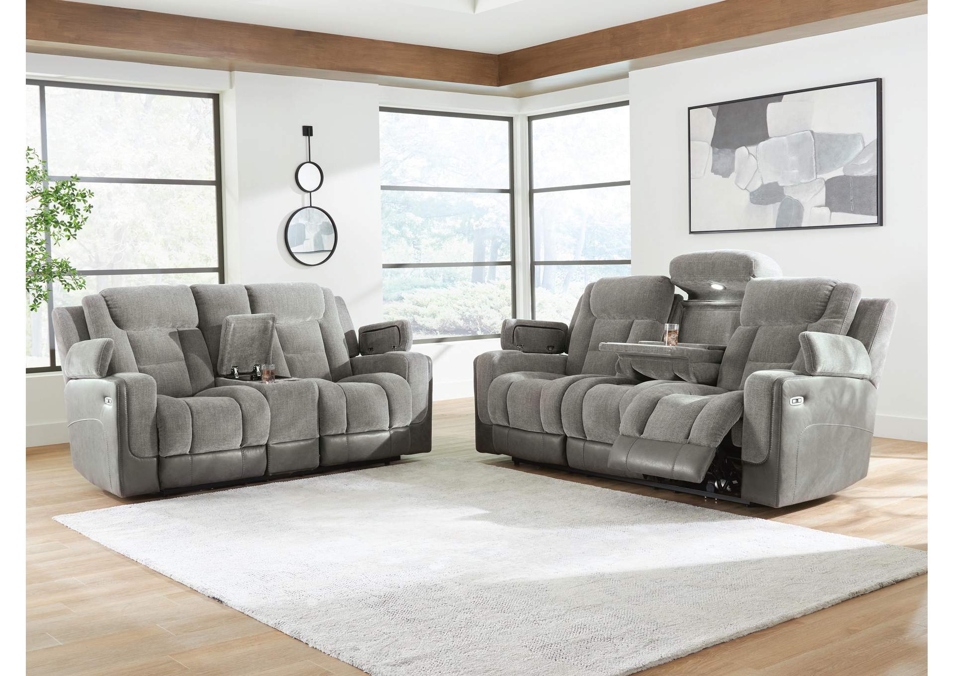 Ultimax Dual Power Reclining Sofa and Loveseat image 5