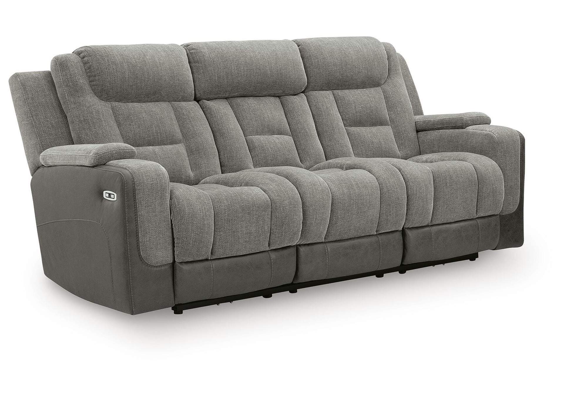 Mixed Motion Power Reclining Sofa image 2