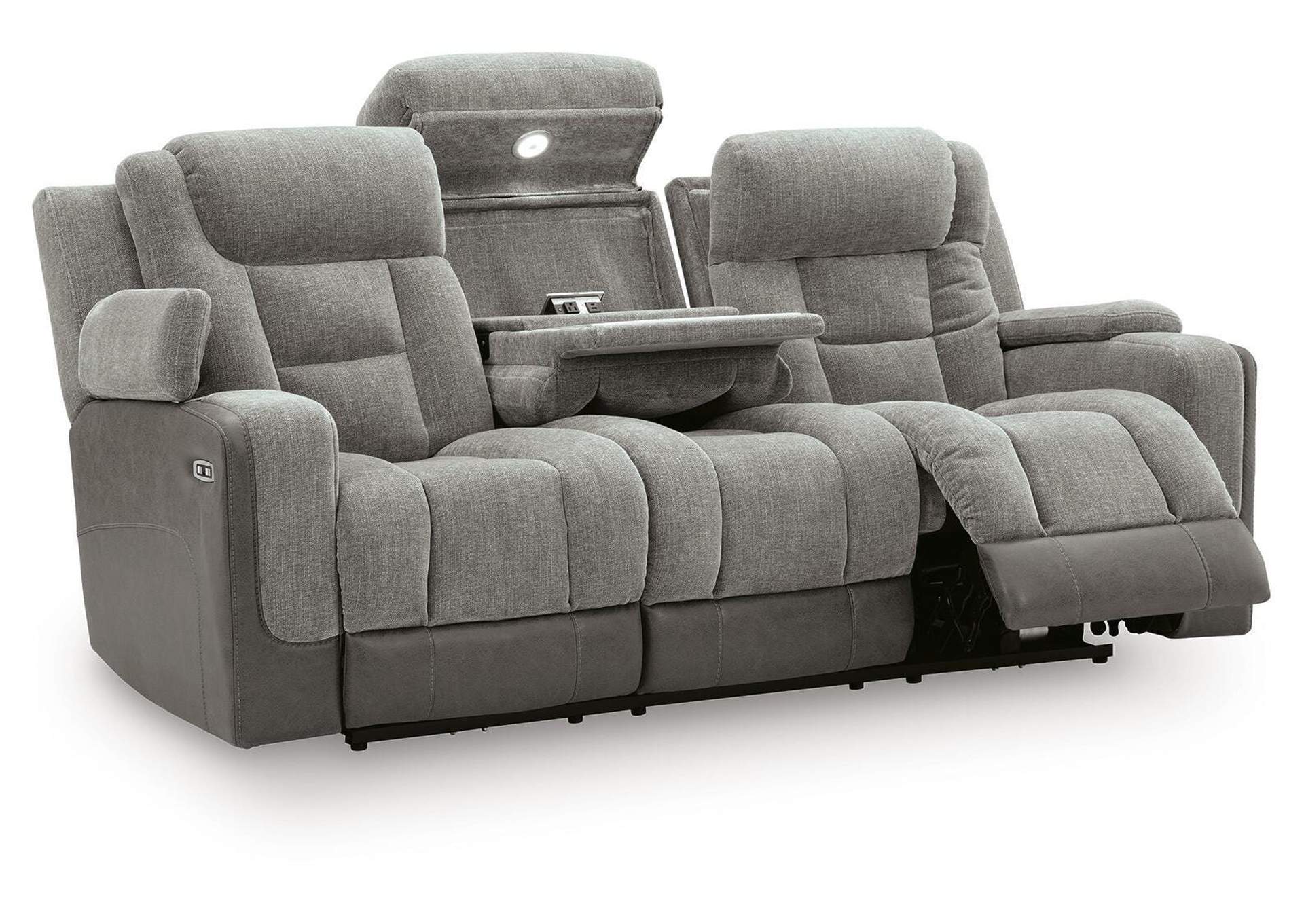 Mixed Motion Power Reclining Sofa image 4