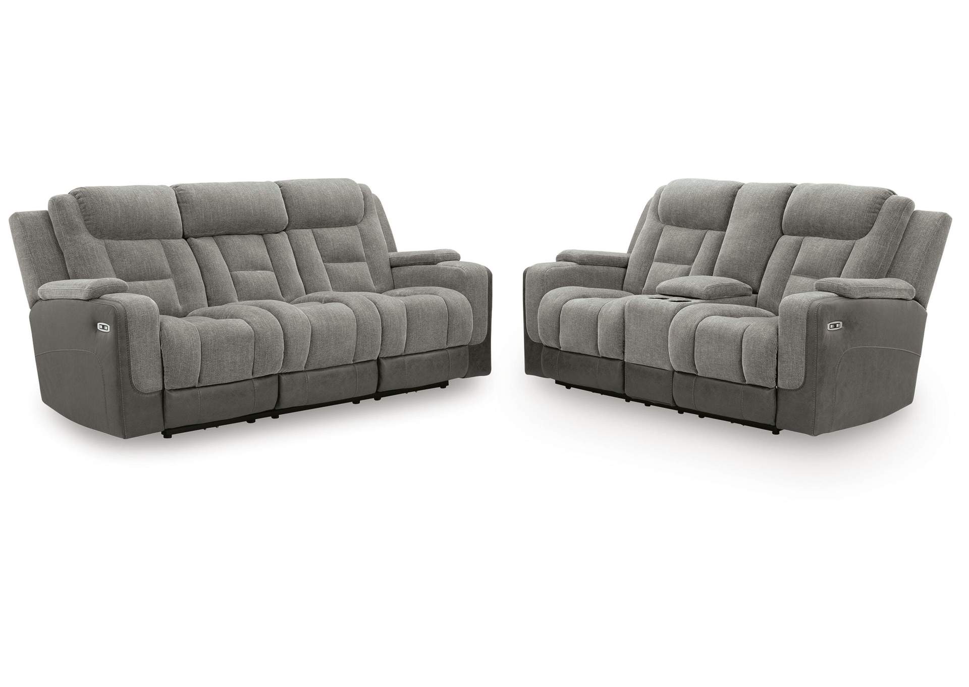 Ultimax Dual Power Reclining Sofa and Loveseat image 1