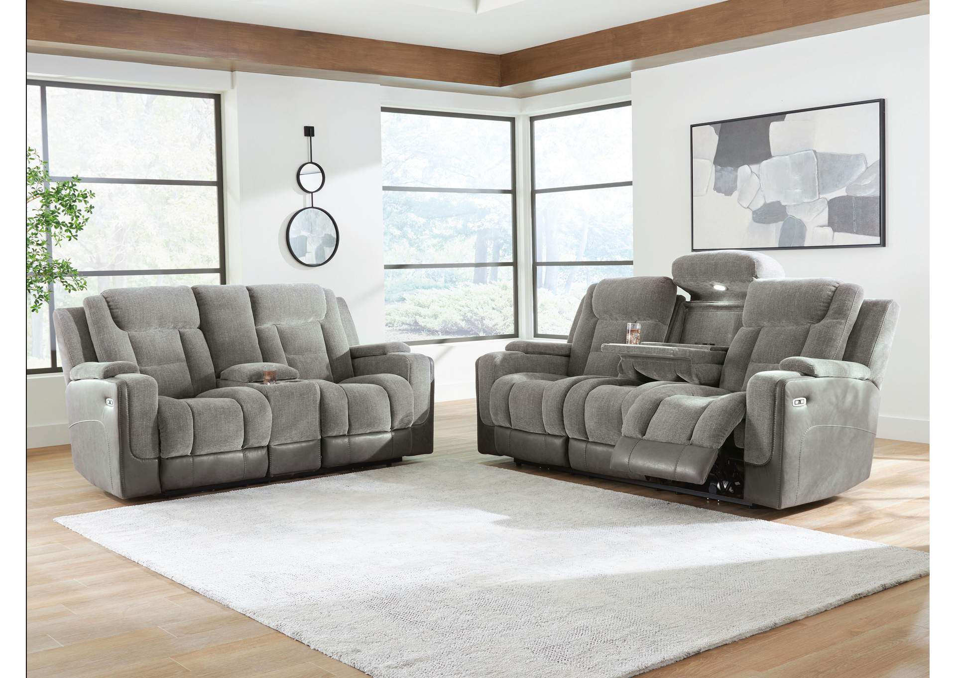 Ultimax Dual Power Reclining Sofa and Loveseat image 4