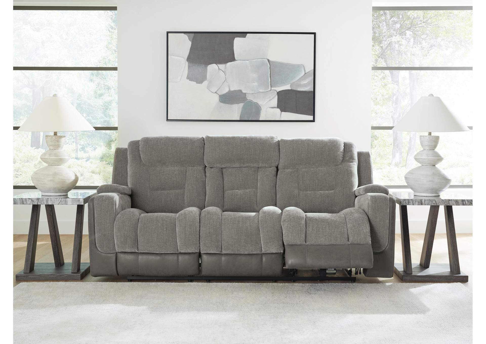 Mixed Motion Power Reclining Sofa image 7