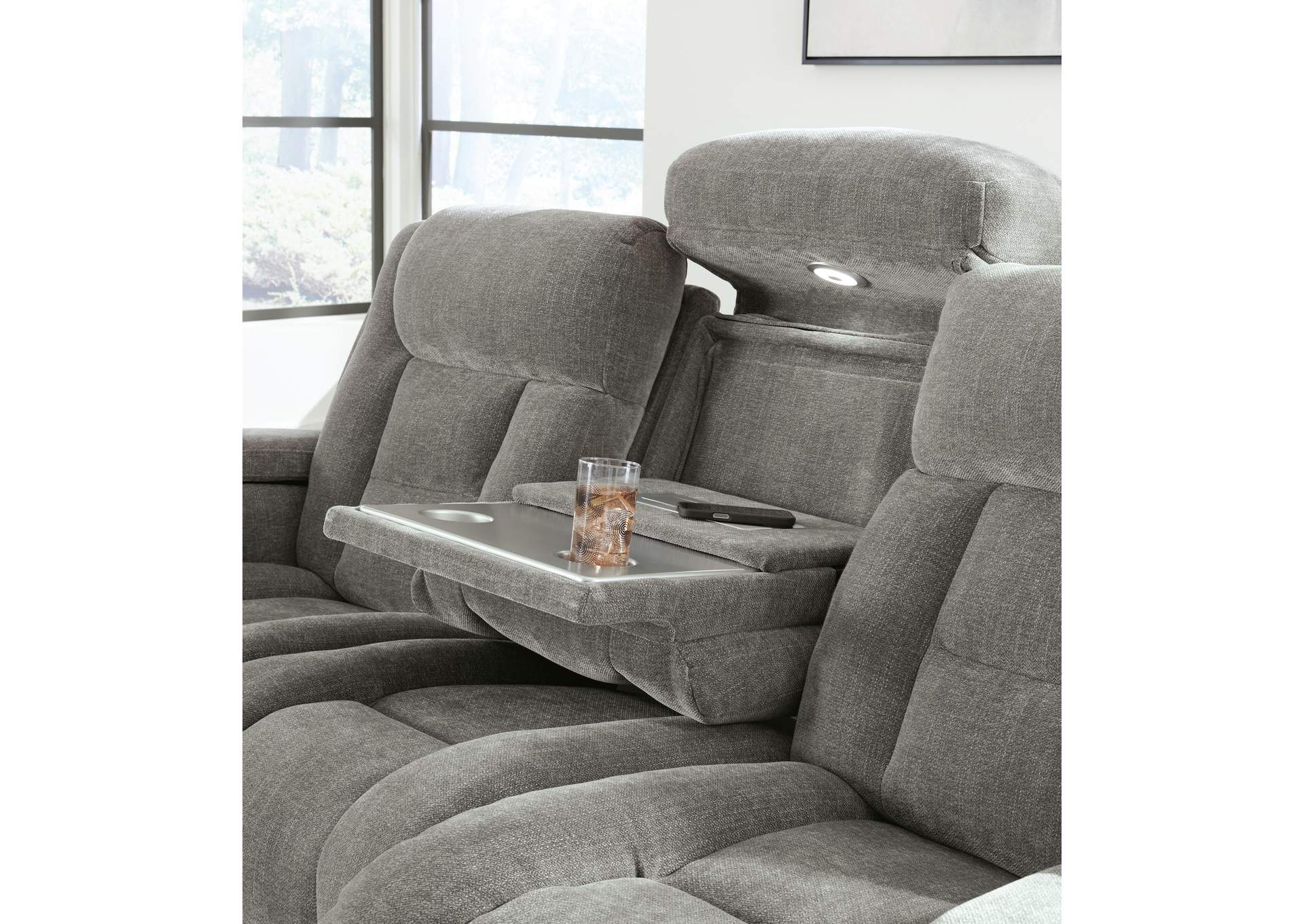 Mixed Motion Power Reclining Sofa image 12