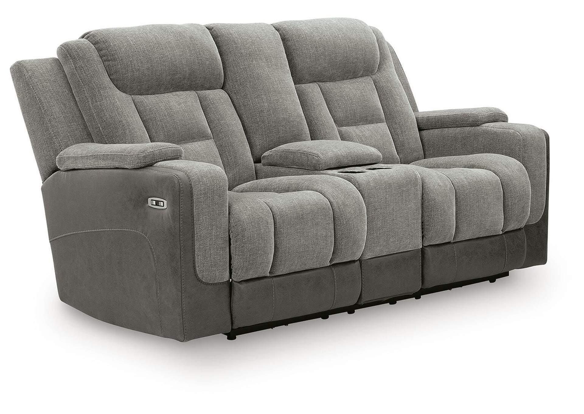 Mixed Motion Power Reclining Loveseat with Console image 2