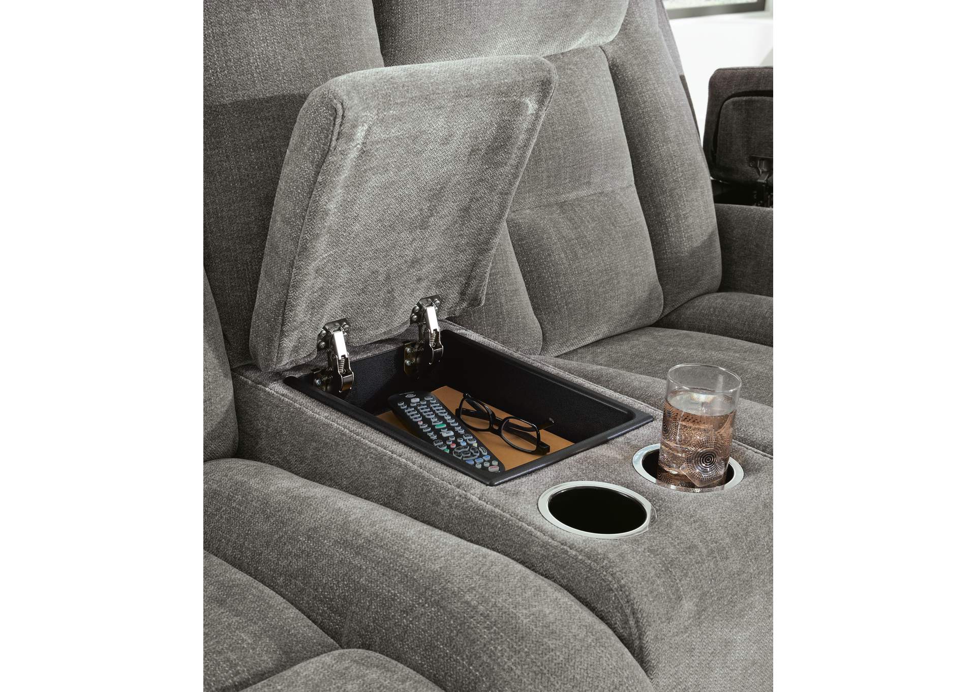 Mixed Motion Power Reclining Loveseat with Console image 10