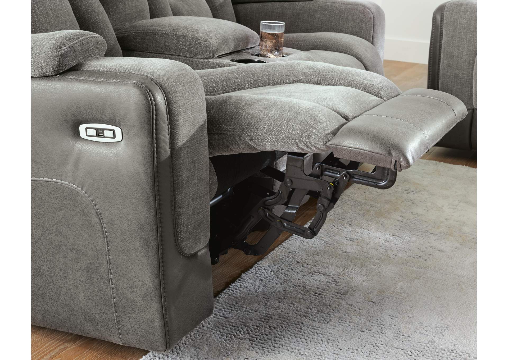 Mixed Motion Power Reclining Loveseat with Console image 9