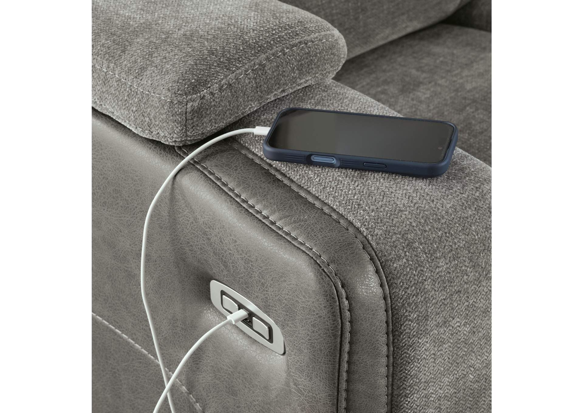Mixed Motion Power Reclining Loveseat with Console image 8