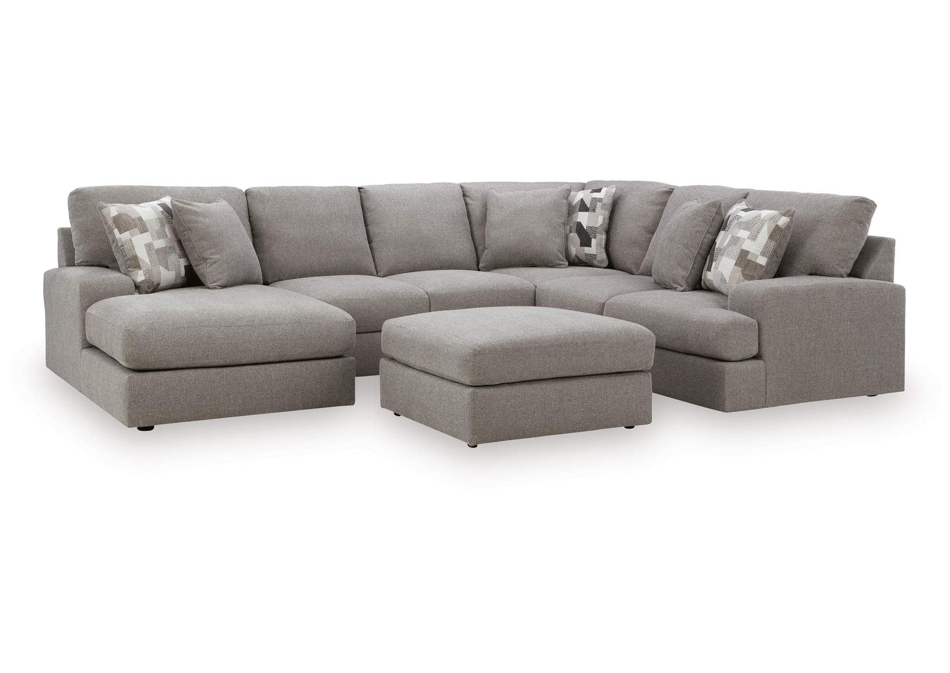 Lindon 3-Piece Sectional with Chaise and Oversized Accent Ottoman image 1