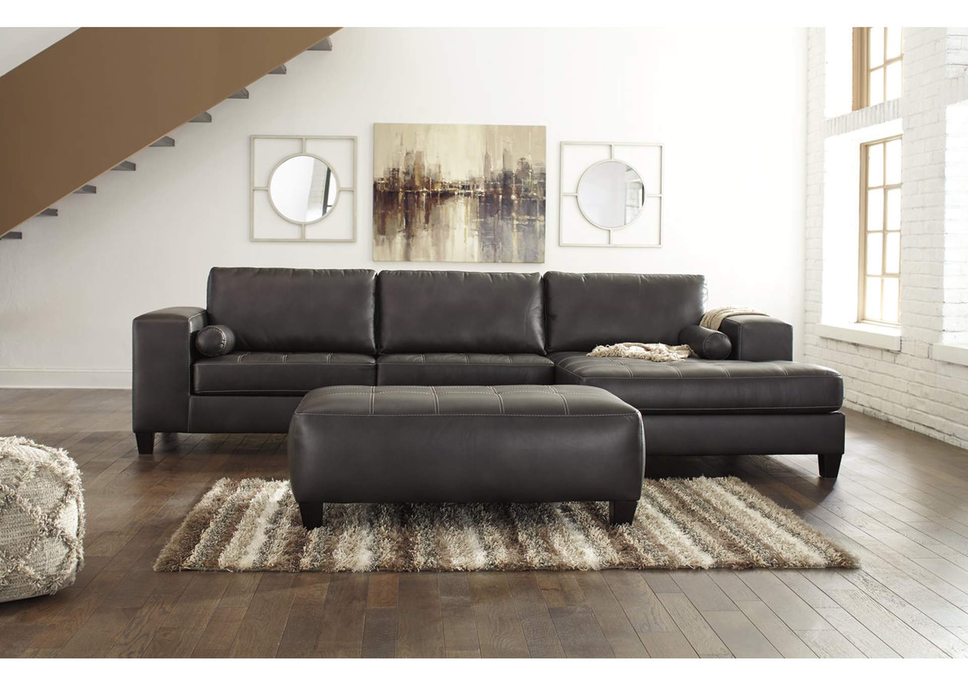 Nokomis 2-Piece Sectional with Ottoman