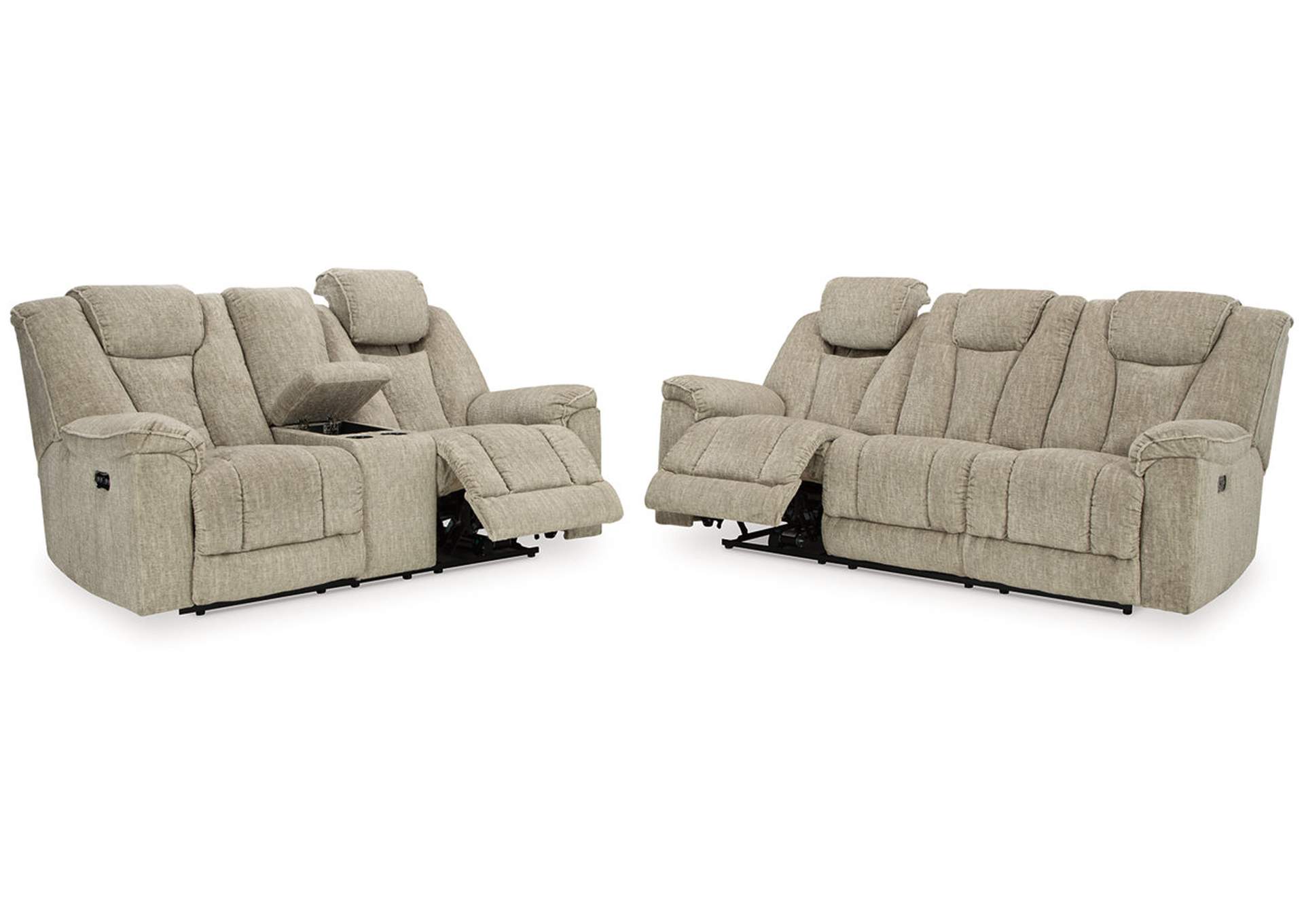 Hindmarsh Dual Power Reclining Sofa and Loveseat Set