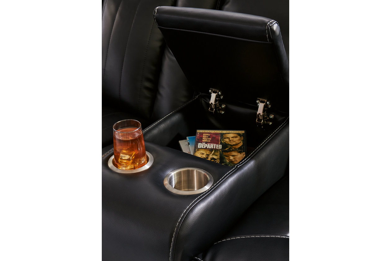 Caveman Den Power Reclining Loveseat with Console