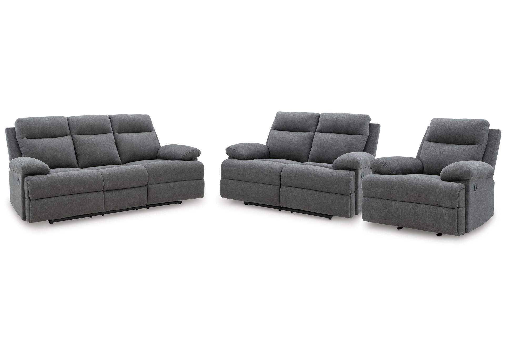Side-Swipe Reclining Sofa, Loveseat and Recliner image 1