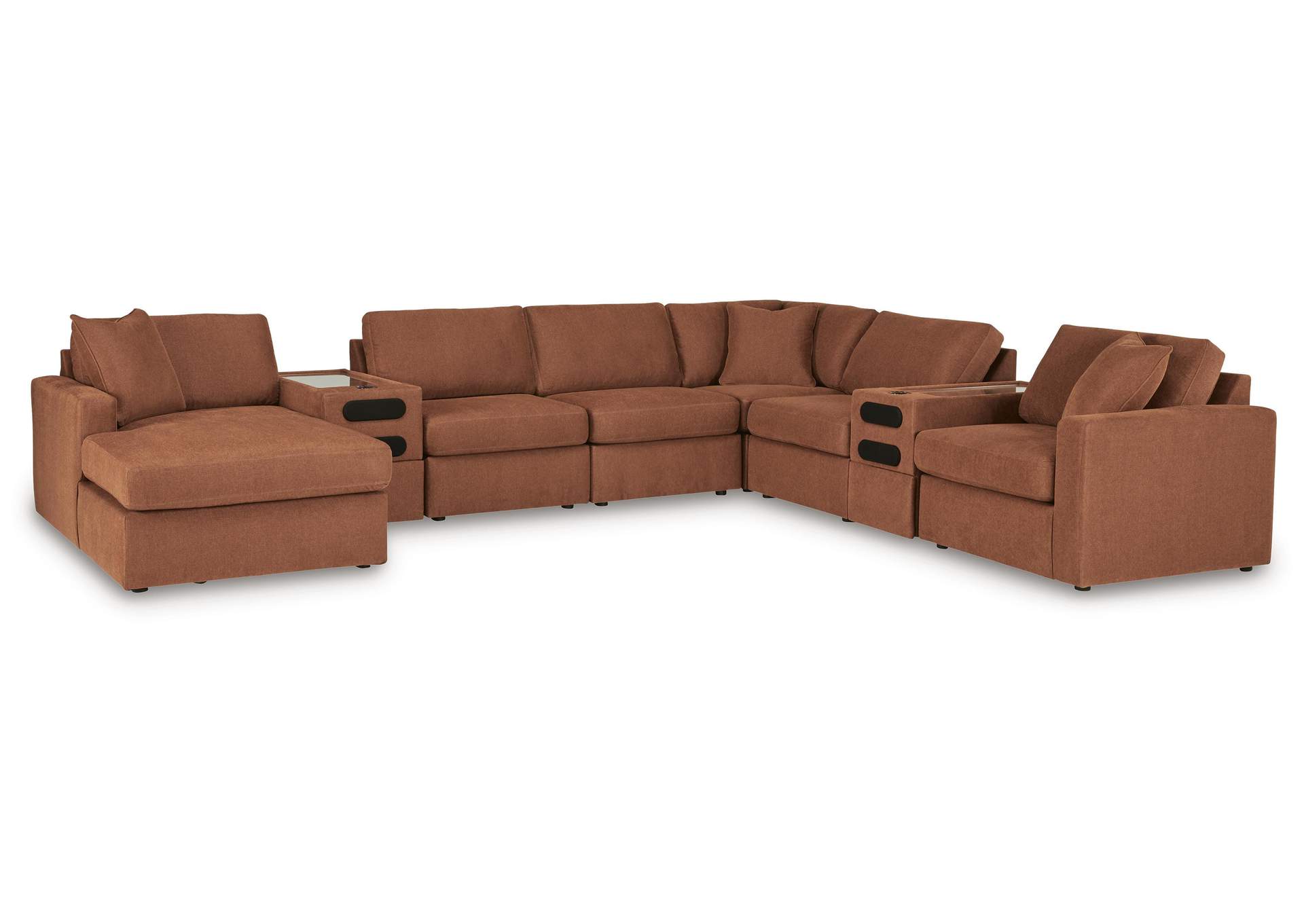 Modmax 8-Piece Sectional with Storage Chaise and Audio Consoles