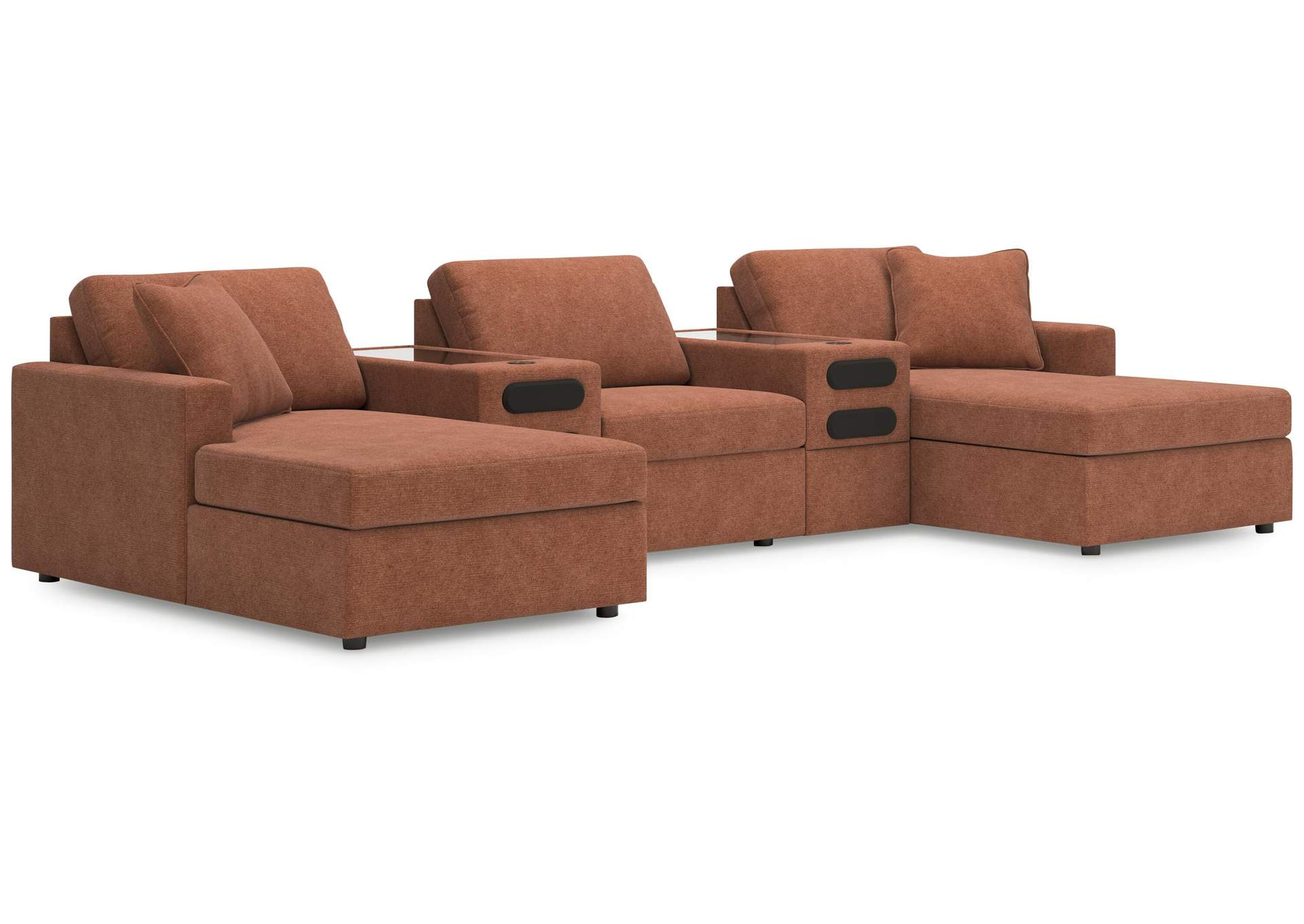 Modmax 5-Piece Double Storage Chaise Sectional with Audio Consoles image 1