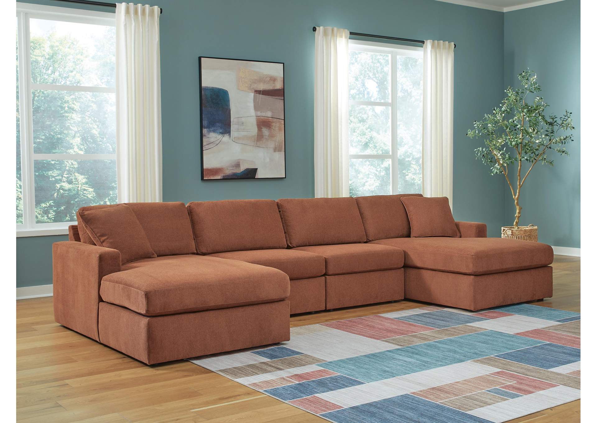 Modmax 4-Piece Double Storage Chaise Sectional image 1