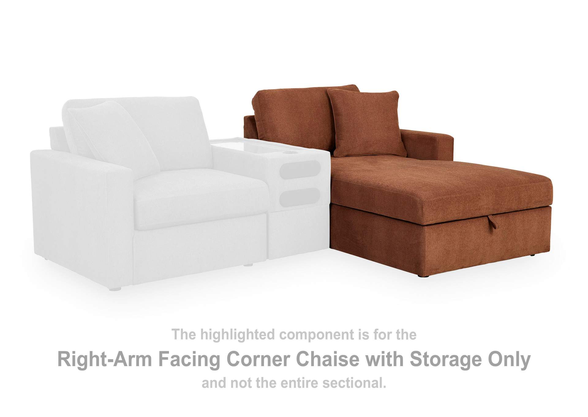 Modmax 6-Piece Sectional with Storage Chaise and Audio Console image 1