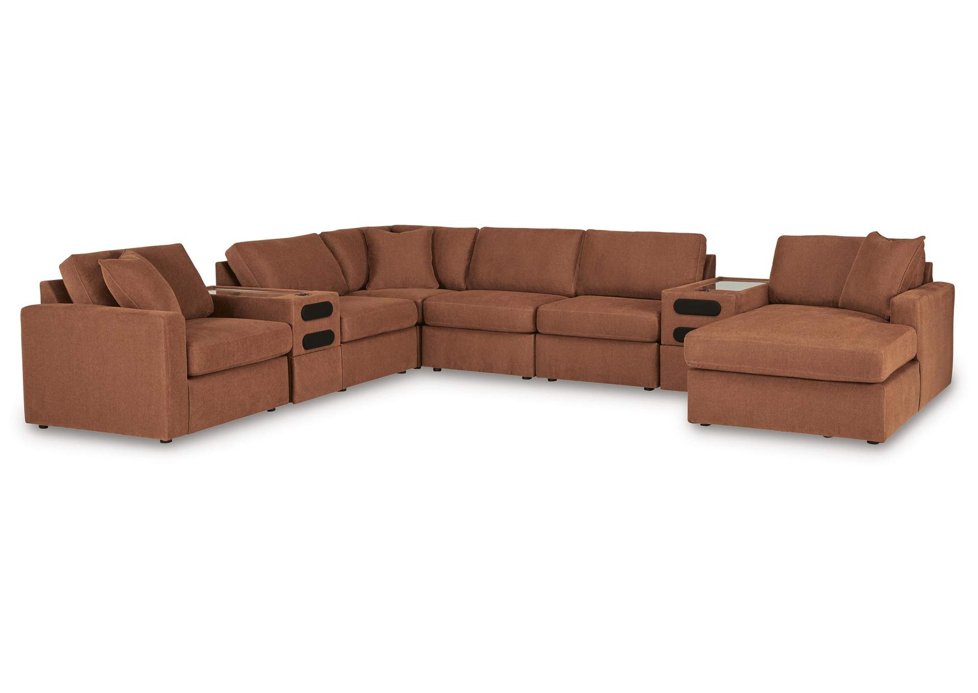Modmax 8-Piece Sectional with Storage Chaise and Audio Consoles image 1