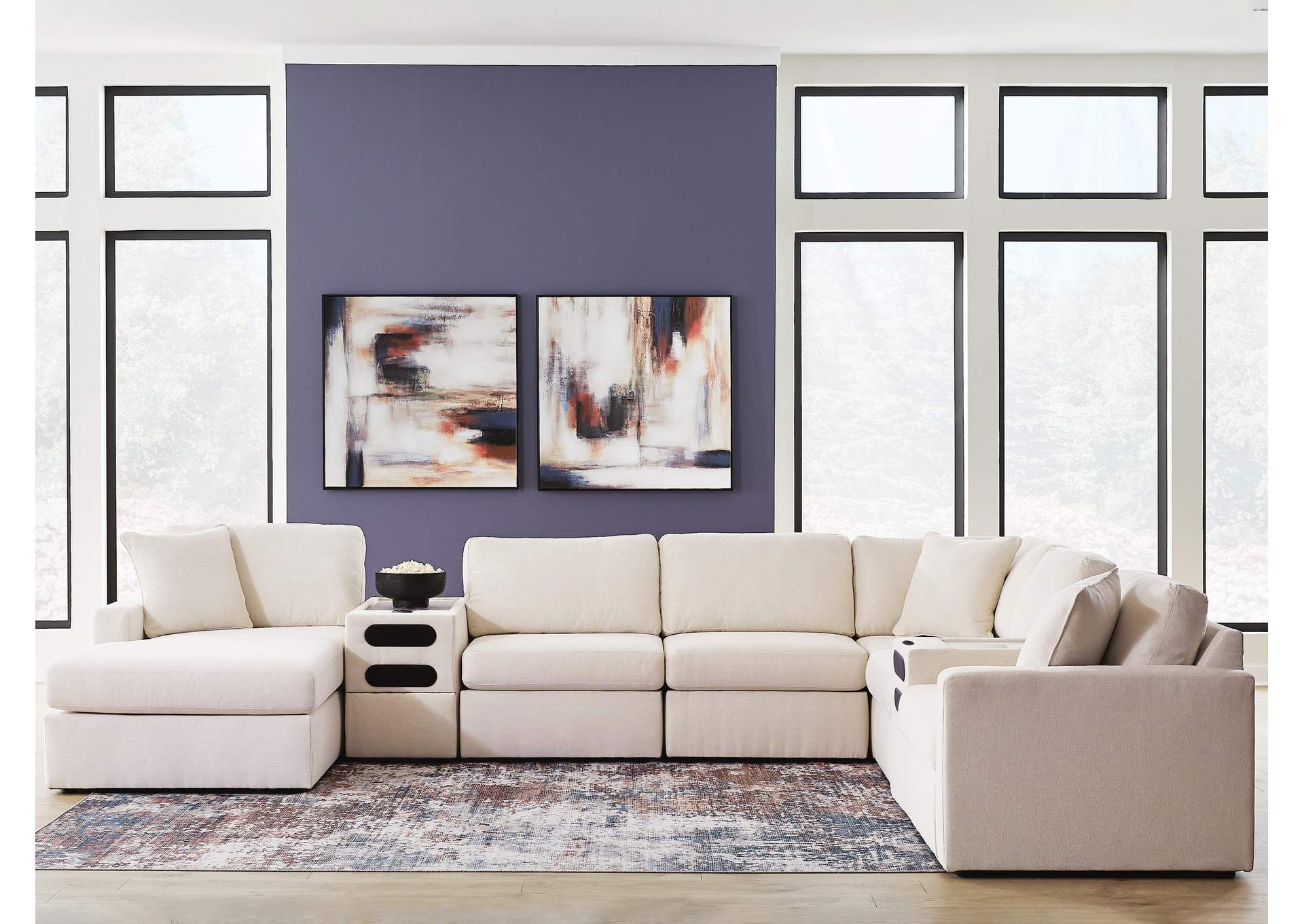 Modmax 8-Piece Sectional with Storage Chaise and Audio Consoles image 3